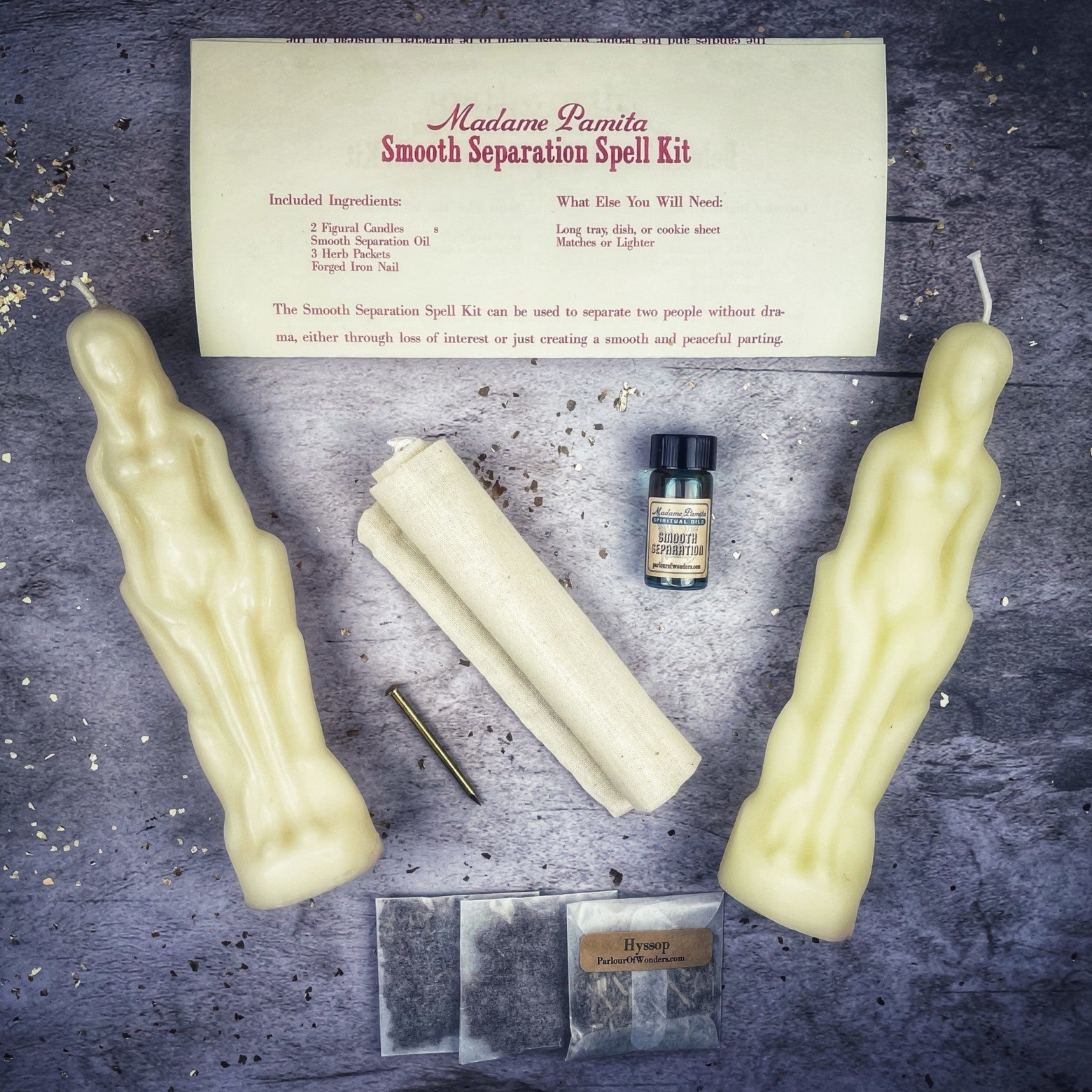 Smooth Separation Candle Spell Kit - Female/Female Parlour of Wonders
