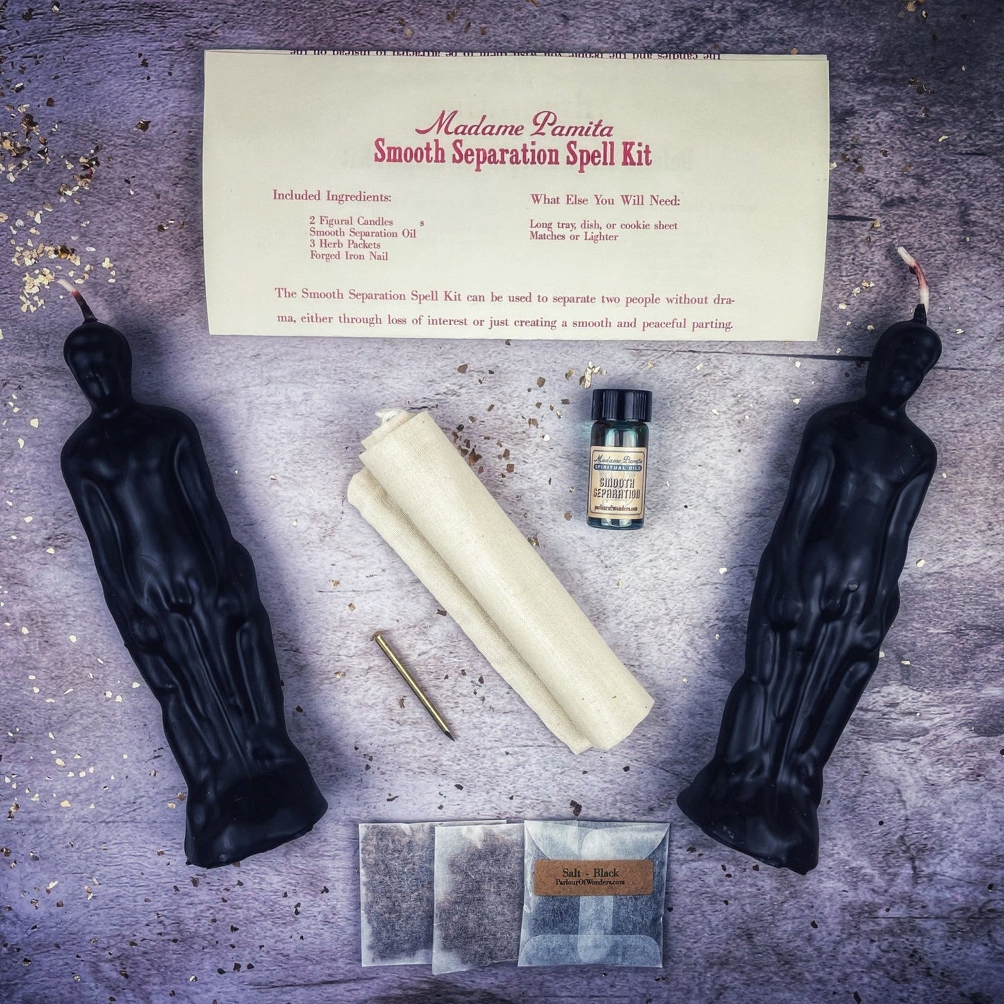 Smooth Separation Candle Spell Kit - Male/Male Parlour of Wonders