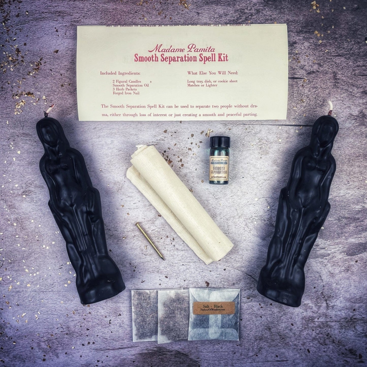 Smooth Separation Candle Spell Kit - Female/Female Parlour of Wonders
