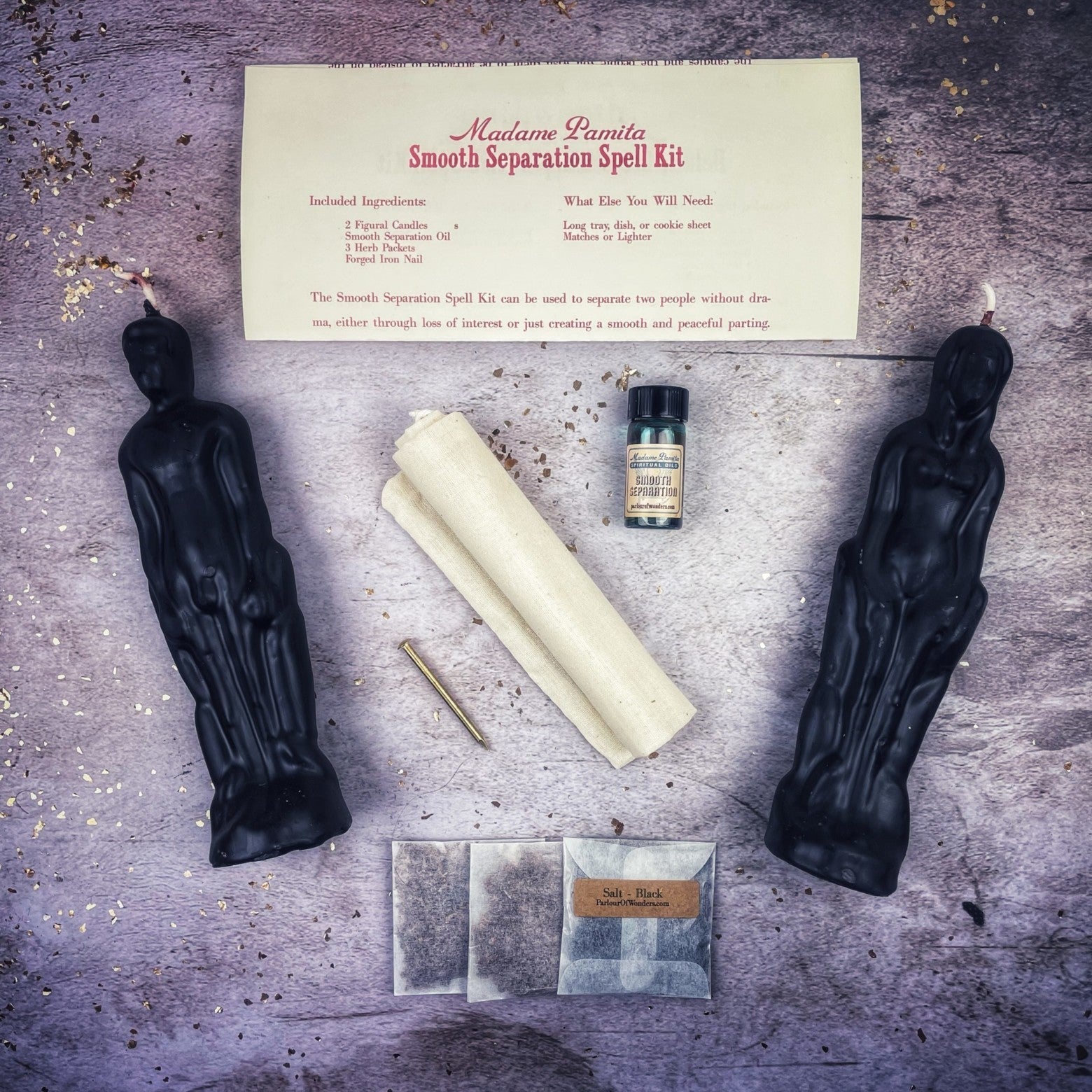 Smooth Separation Candle Spell Kit - Female/Male Parlour of Wonders