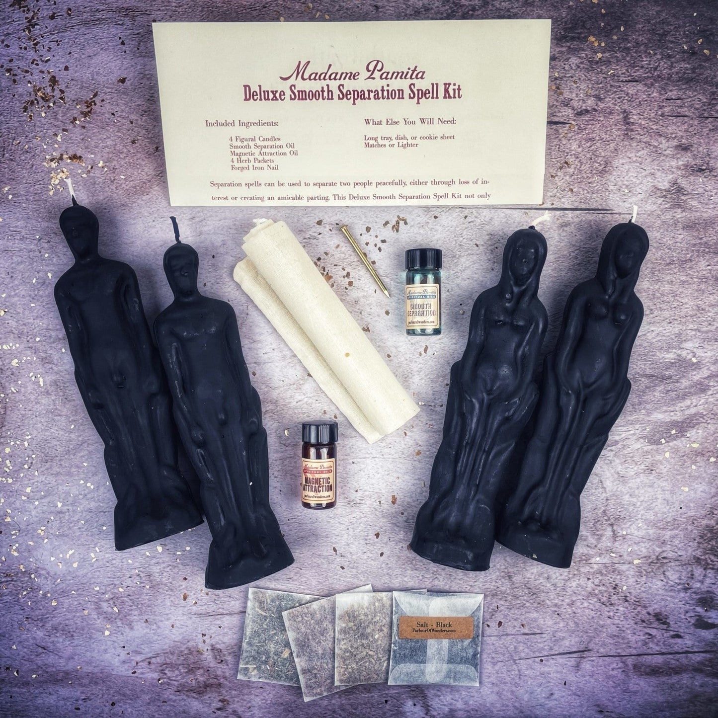 Deluxe Smooth Separation Candle Spell Kit - Female/Male Parlour of Wonders