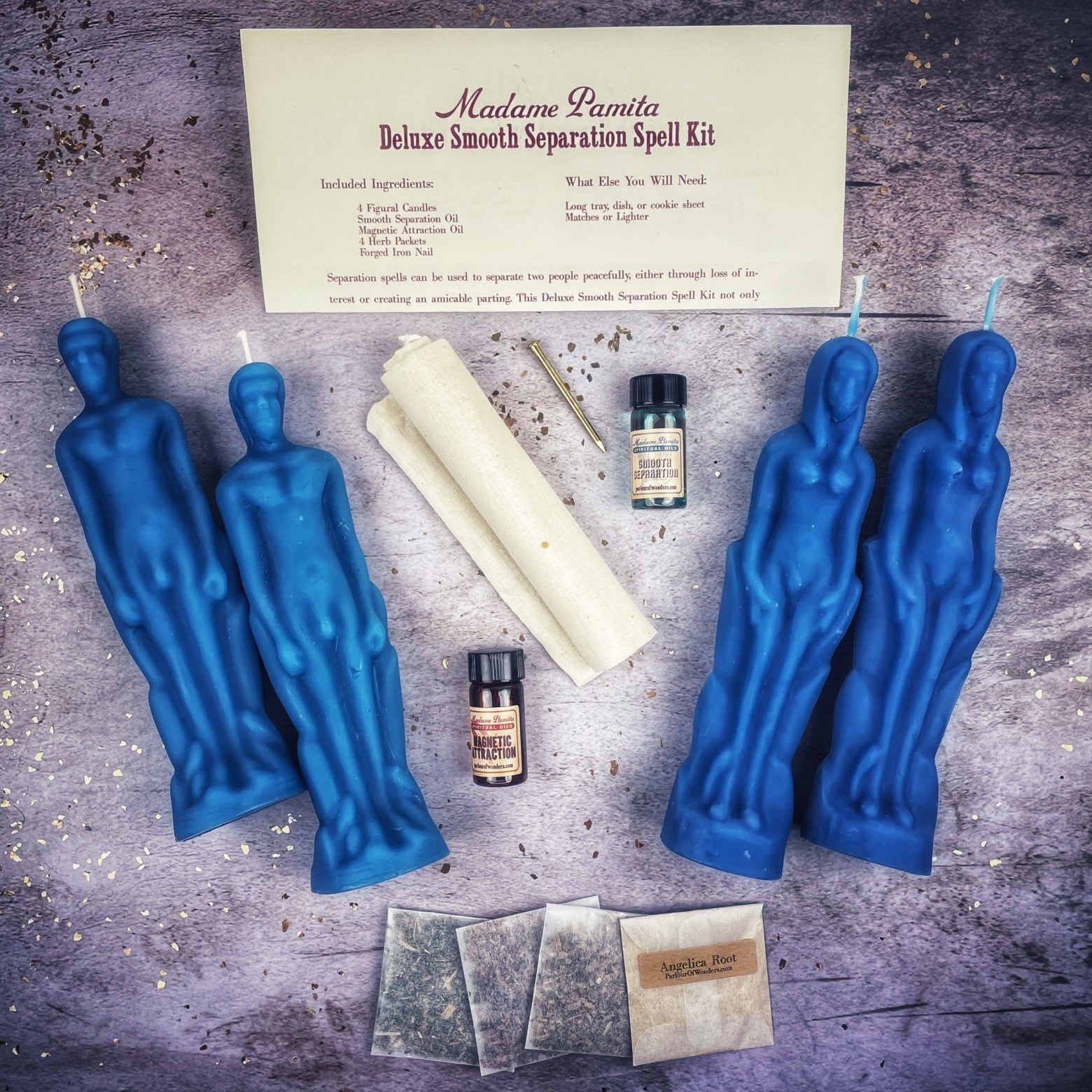 Deluxe Smooth Separation Candle Spell Kit - Female/Male Parlour of Wonders