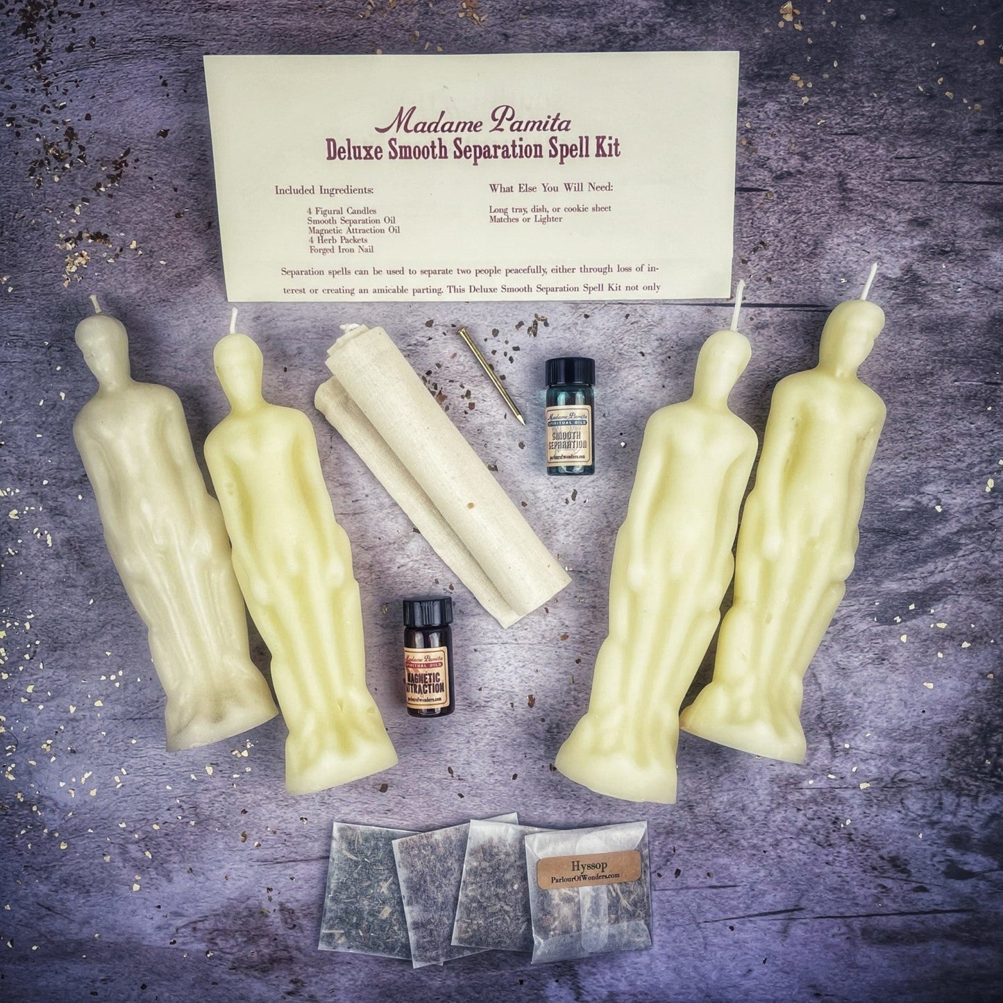 Deluxe Smooth Separation Candle Spell Kit - Male/Male Parlour of Wonders
