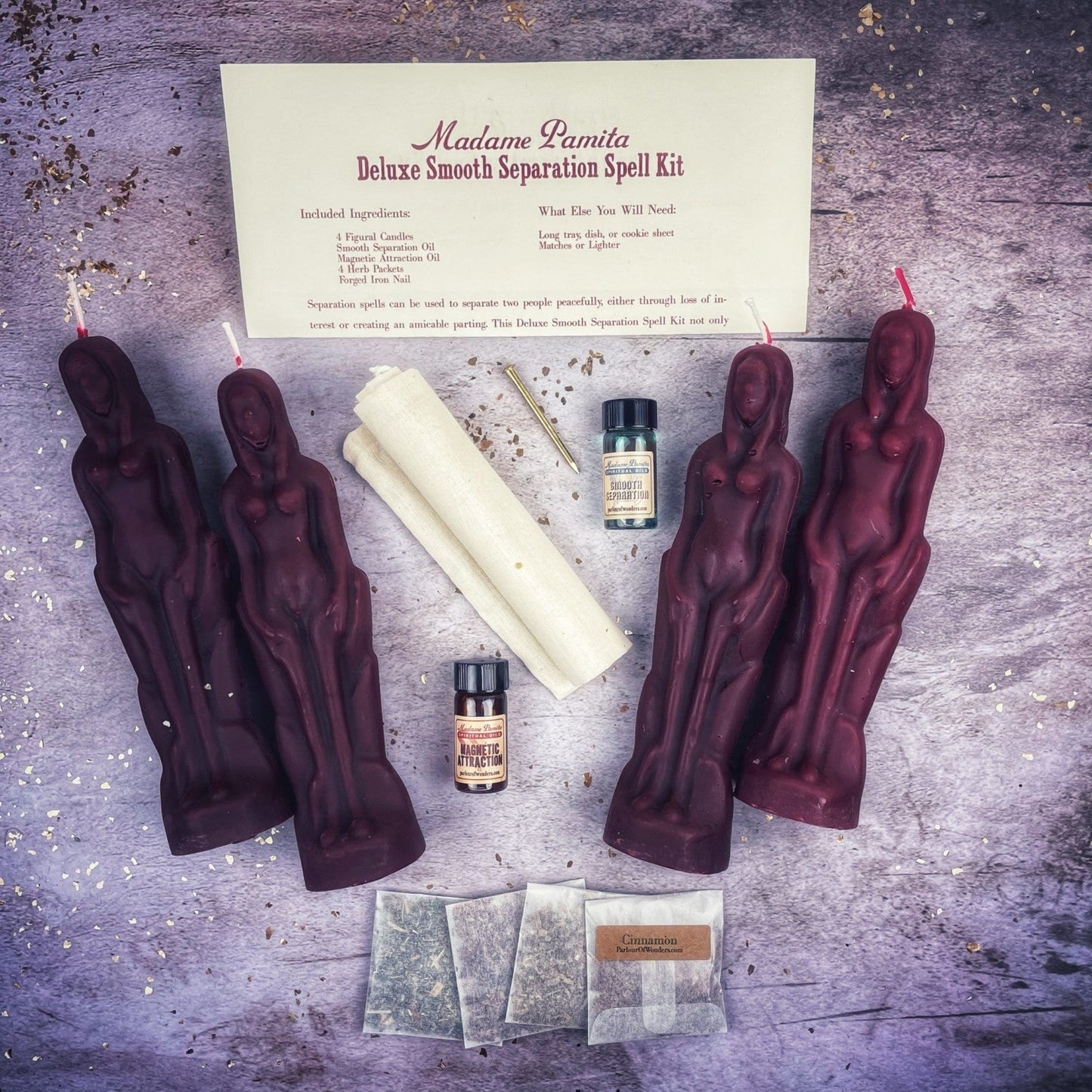 Deluxe Smooth Separation Candle Spell Kit - Female/Female Parlour of Wonders