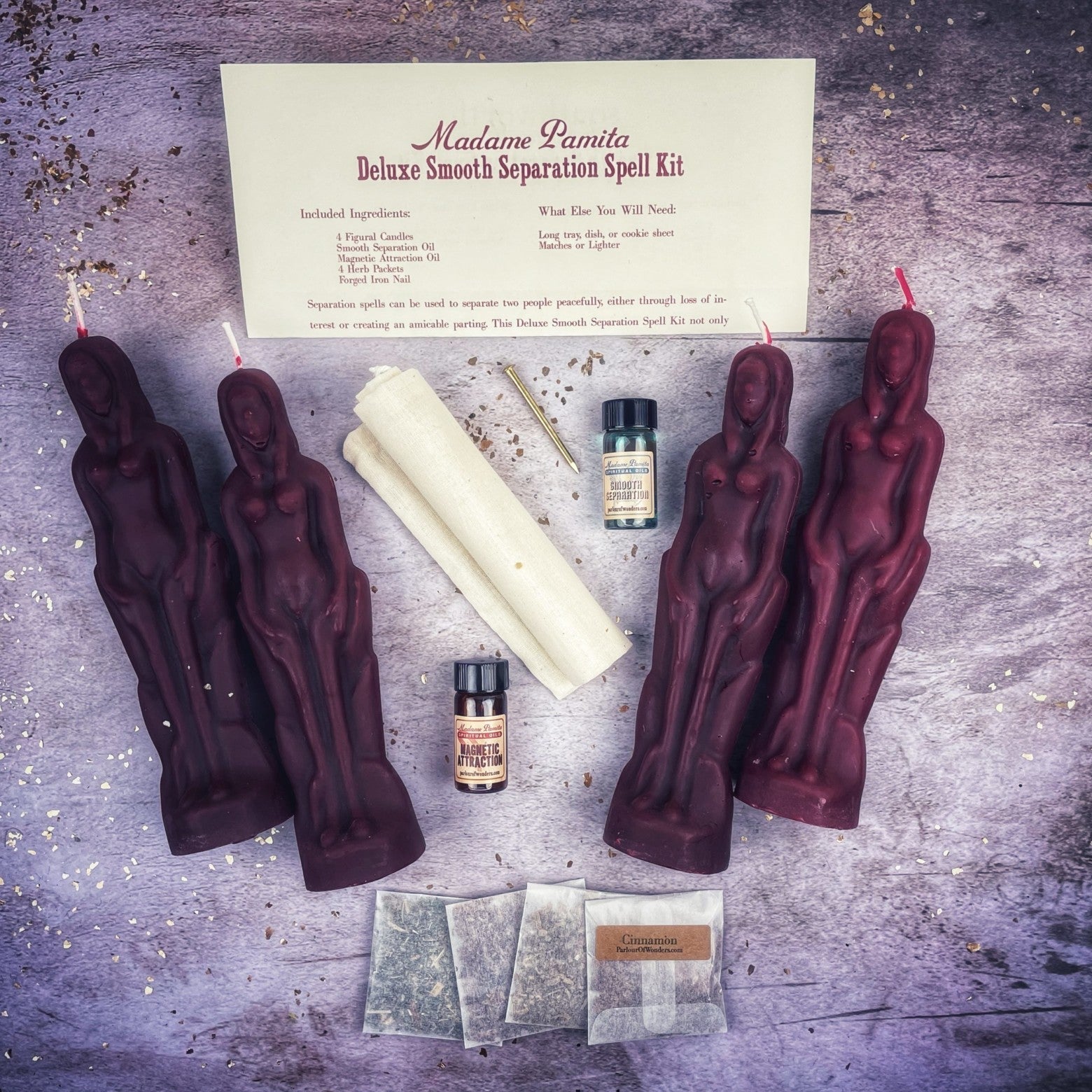 Deluxe Smooth Separation Candle Spell Kit - Female/Female Parlour of Wonders