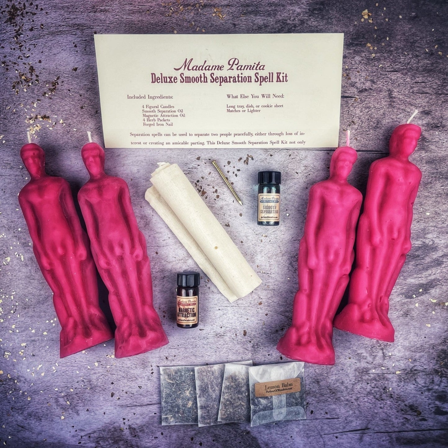 Deluxe Smooth Separation Candle Spell Kit - Male/Male Parlour of Wonders