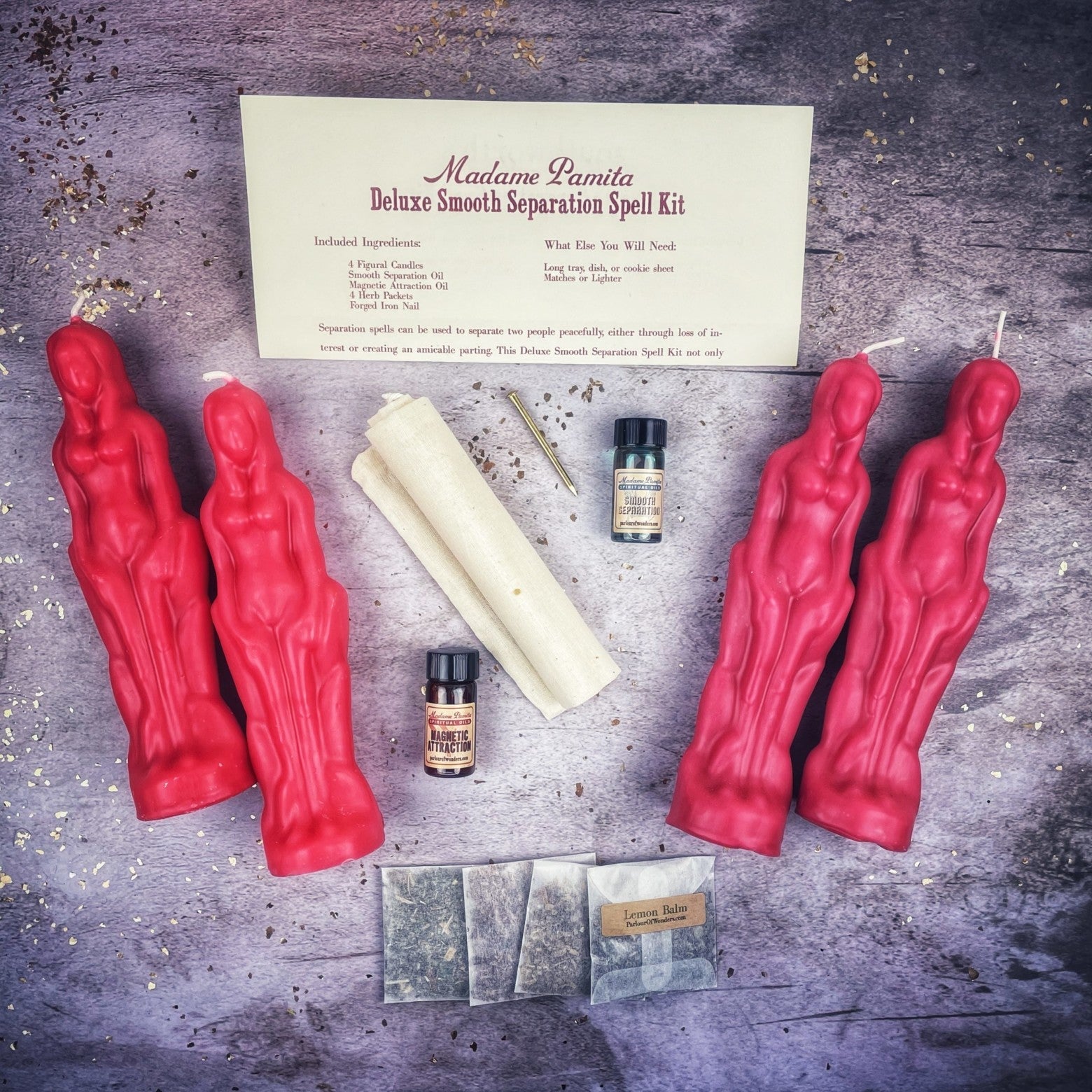 Deluxe Smooth Separation Candle Spell Kit - Female/Female Parlour of Wonders