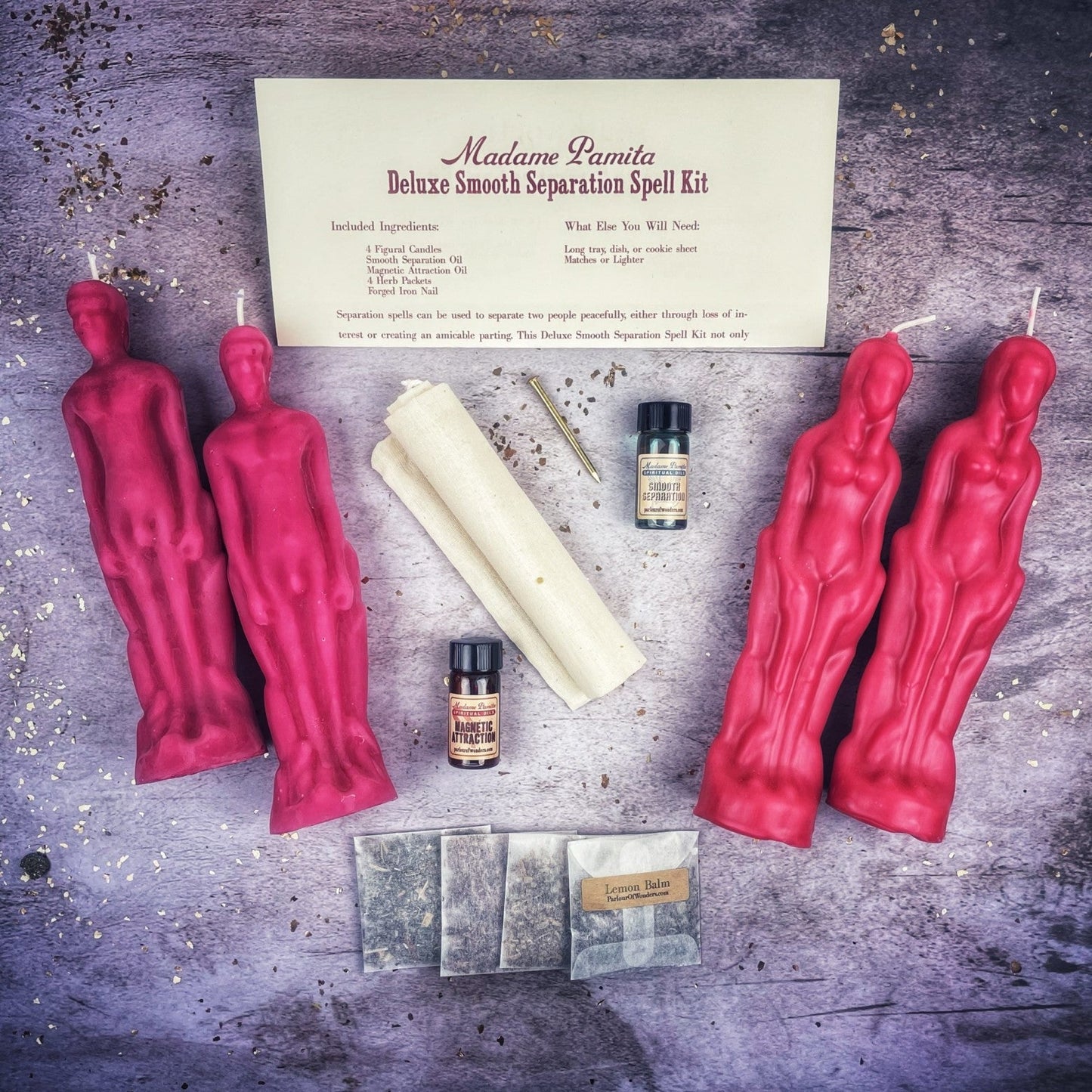 Deluxe Smooth Separation Candle Spell Kit - Female/Male Parlour of Wonders