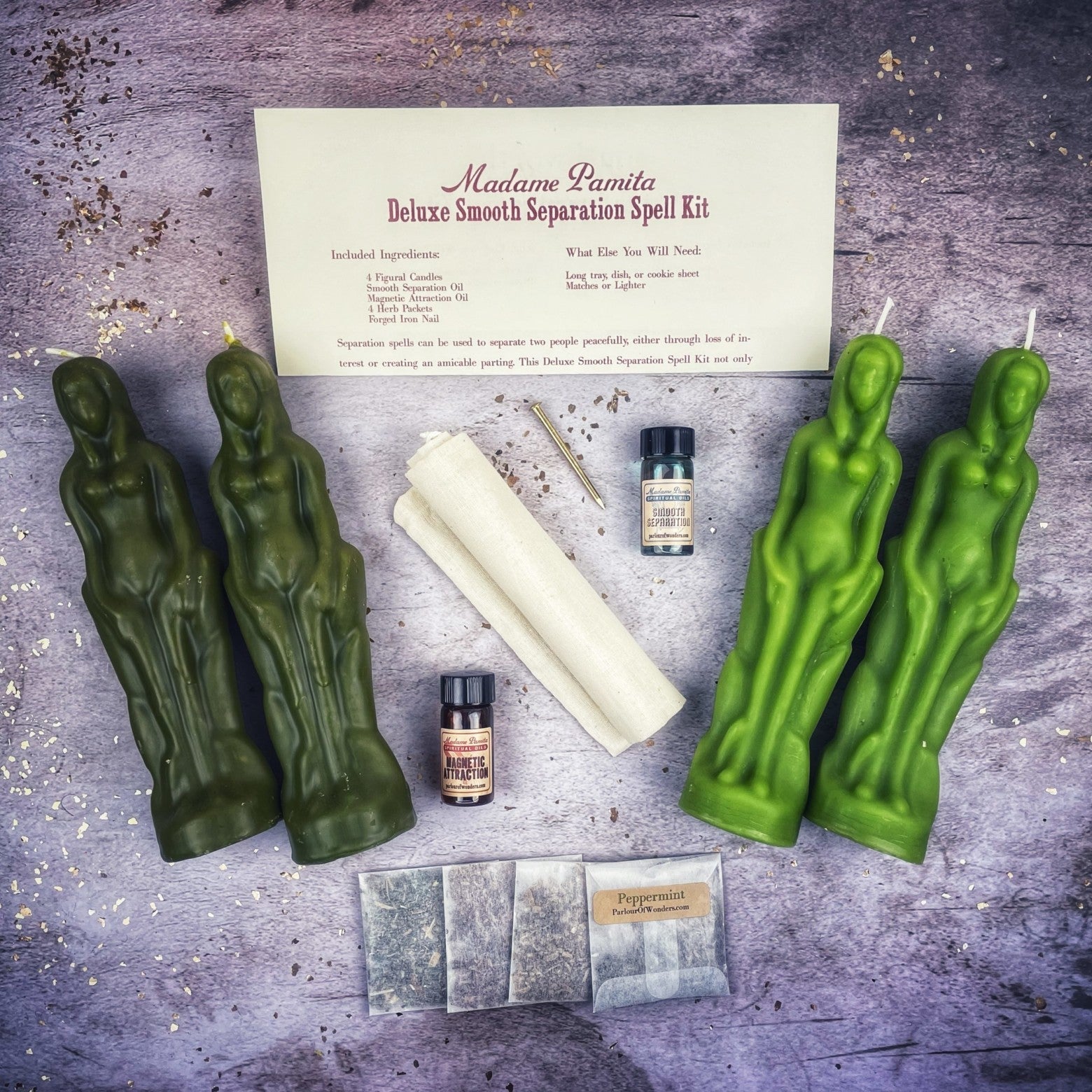 Deluxe Smooth Separation Candle Spell Kit - Female/Female Parlour of Wonders