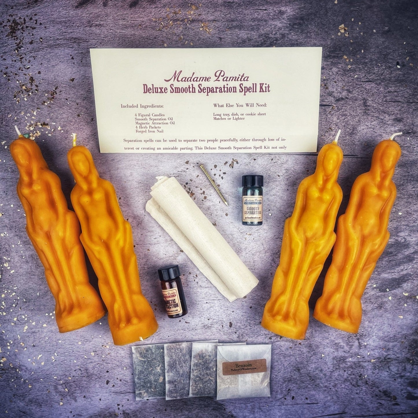 Deluxe Smooth Separation Candle Spell Kit - Female/Female Parlour of Wonders