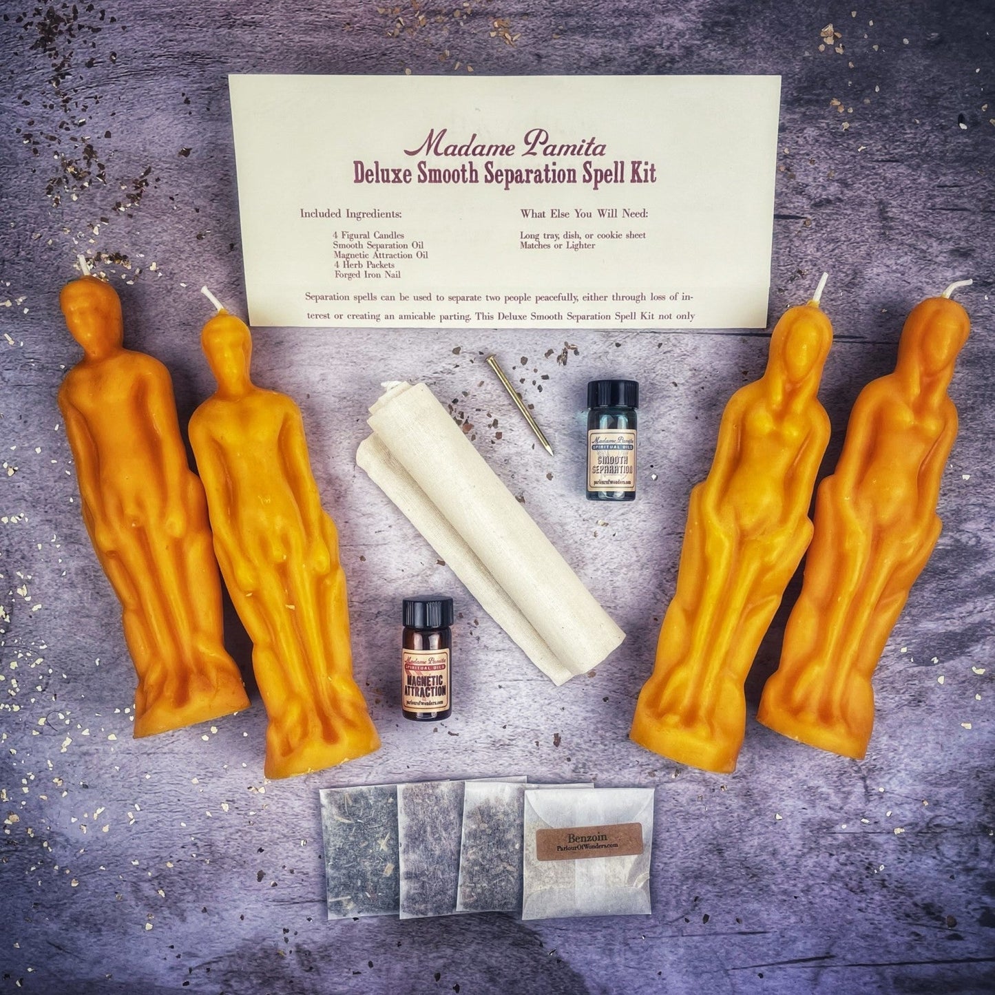 Deluxe Smooth Separation Candle Spell Kit - Female/Male Parlour of Wonders