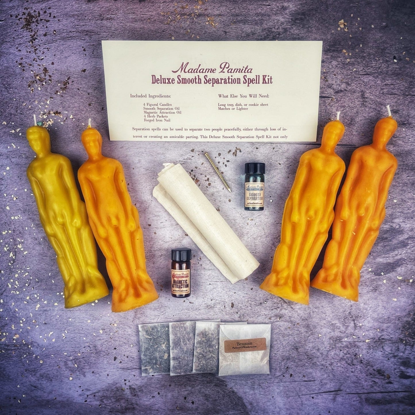 Deluxe Smooth Separation Candle Spell Kit - Male/Male Parlour of Wonders