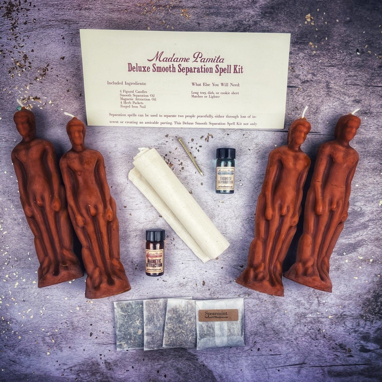 Deluxe Smooth Separation Candle Spell Kit - Male/Male Parlour of Wonders