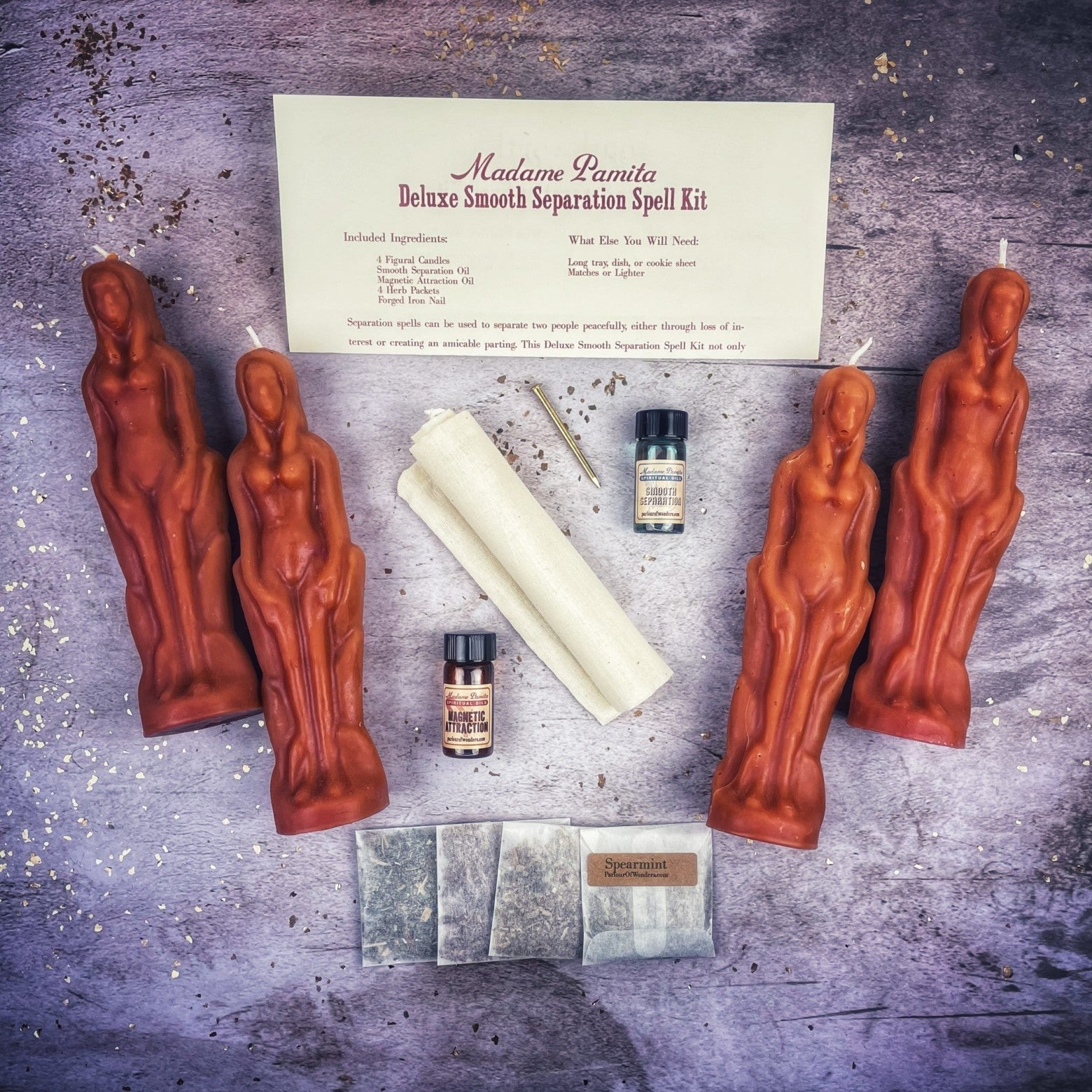 Deluxe Smooth Separation Candle Spell Kit - Female/Female Parlour of Wonders
