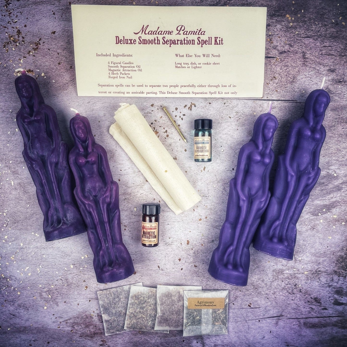 Deluxe Smooth Separation Candle Spell Kit - Female/Female Parlour of Wonders