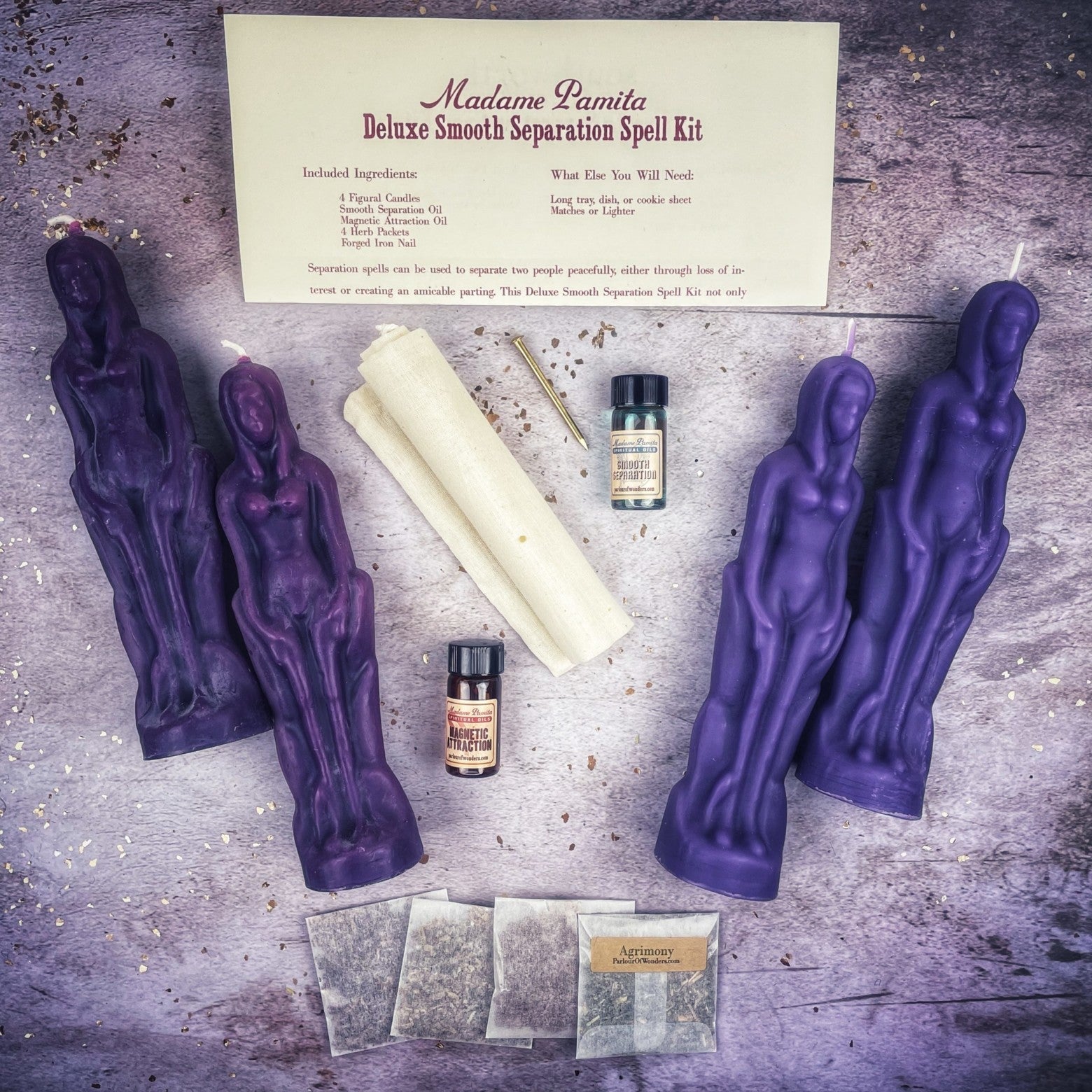 Deluxe Smooth Separation Candle Spell Kit - Female/Female Parlour of Wonders