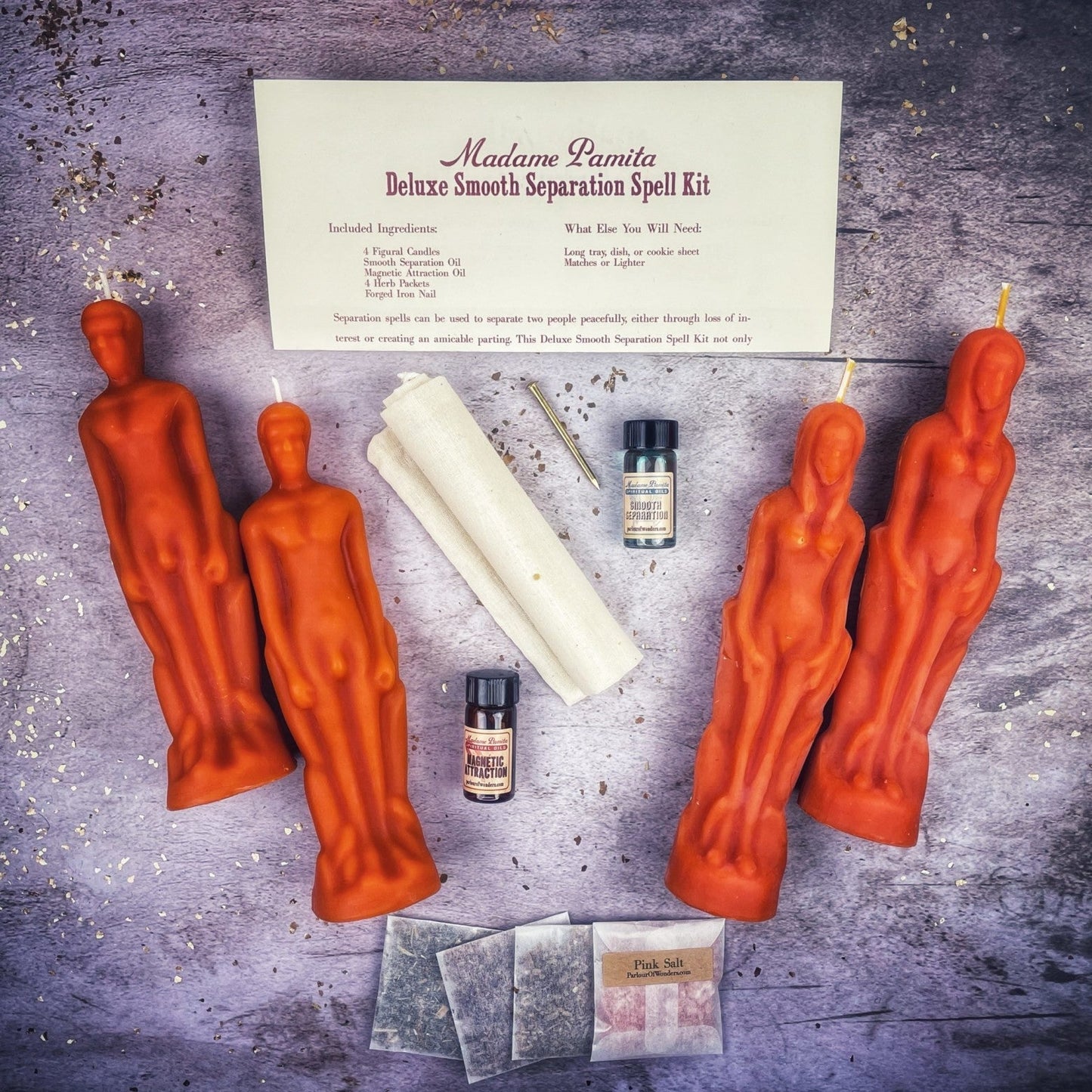 Deluxe Smooth Separation Candle Spell Kit - Female/Male Parlour of Wonders