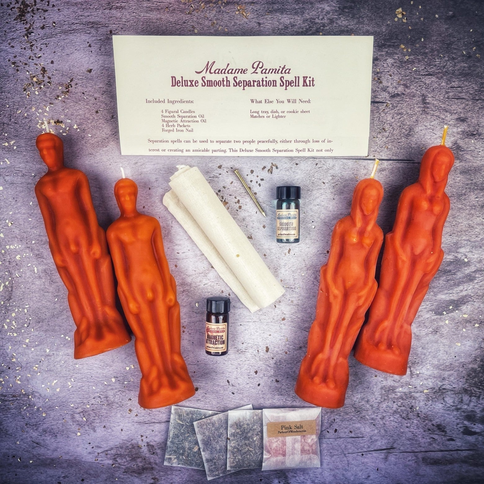 Deluxe Smooth Separation Candle Spell Kit - Female/Male Parlour of Wonders