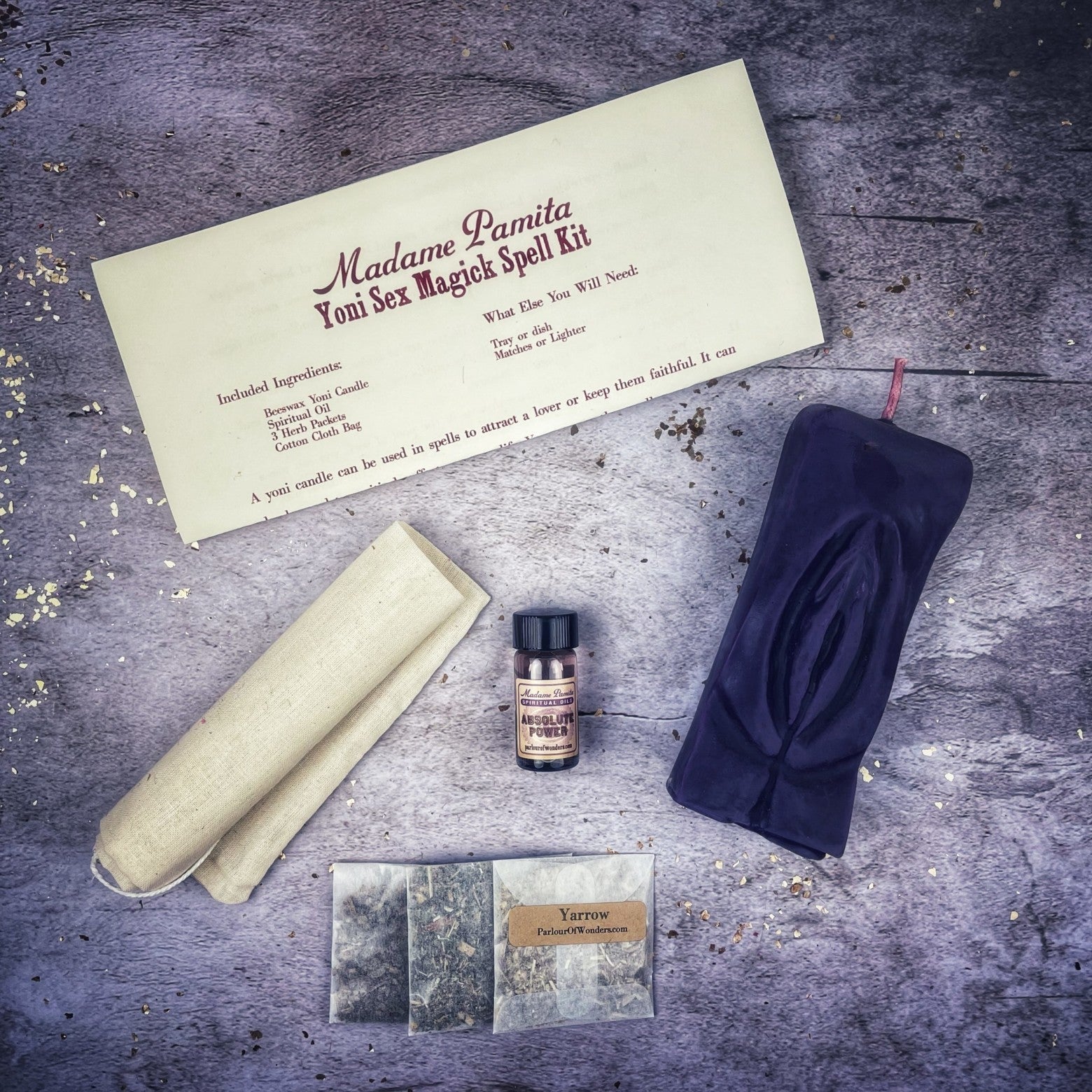 Yoni Sex Magick Candle Spell Kit Parlour of Wonders