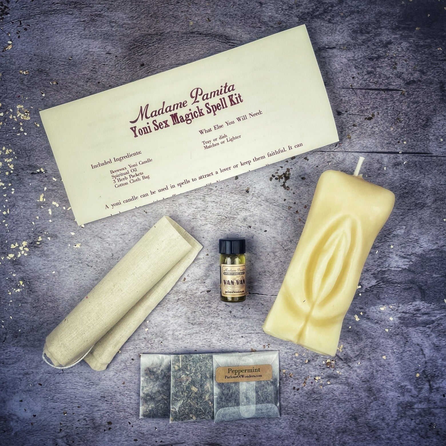 Yoni Sex Magick Candle Spell Kit Parlour of Wonders