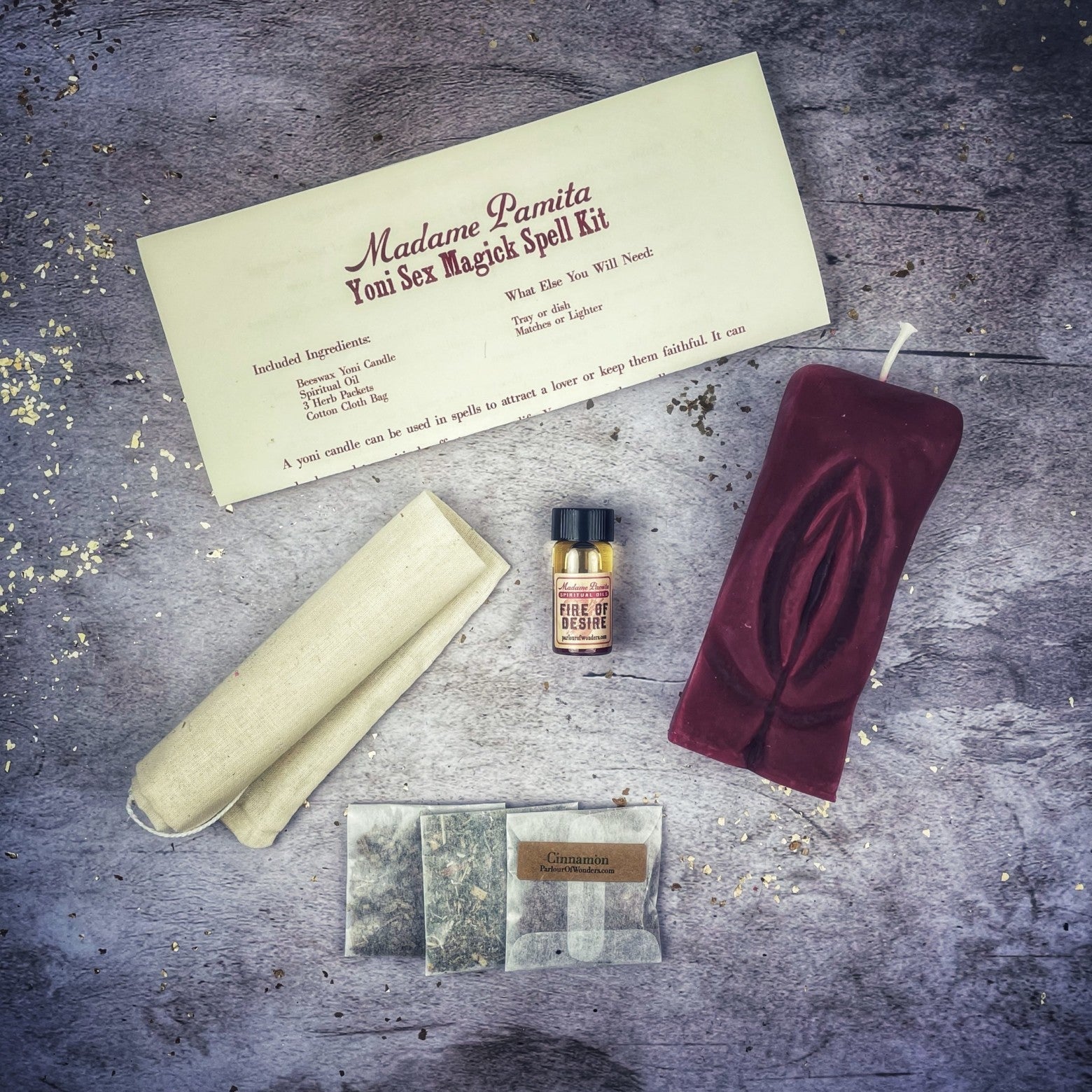 Yoni Sex Magick Candle Spell Kit Parlour of Wonders