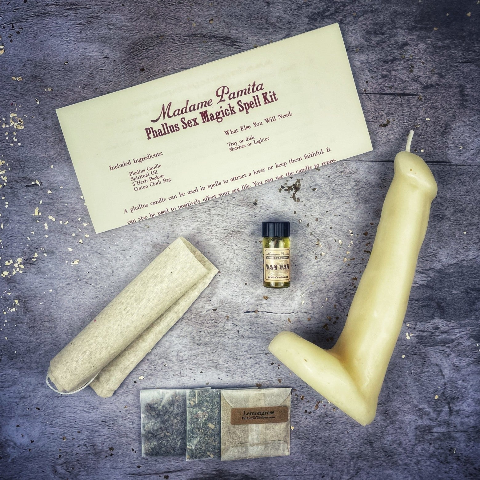 Phallus Sex Magick Candle Spell Kit Parlour of Wonders