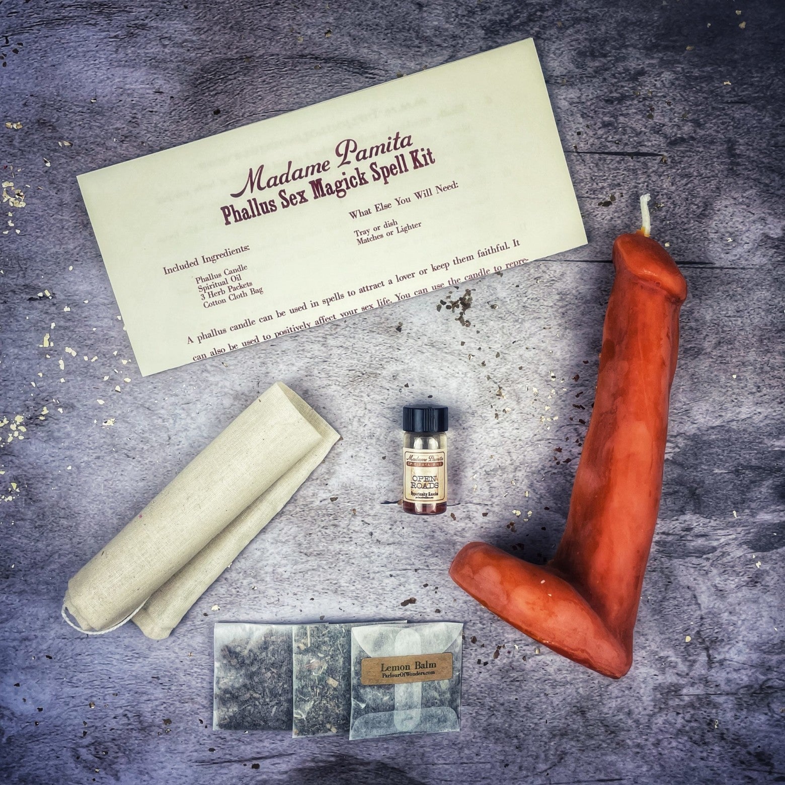 Phallus Sex Magick Candle Spell Kit Parlour of Wonders