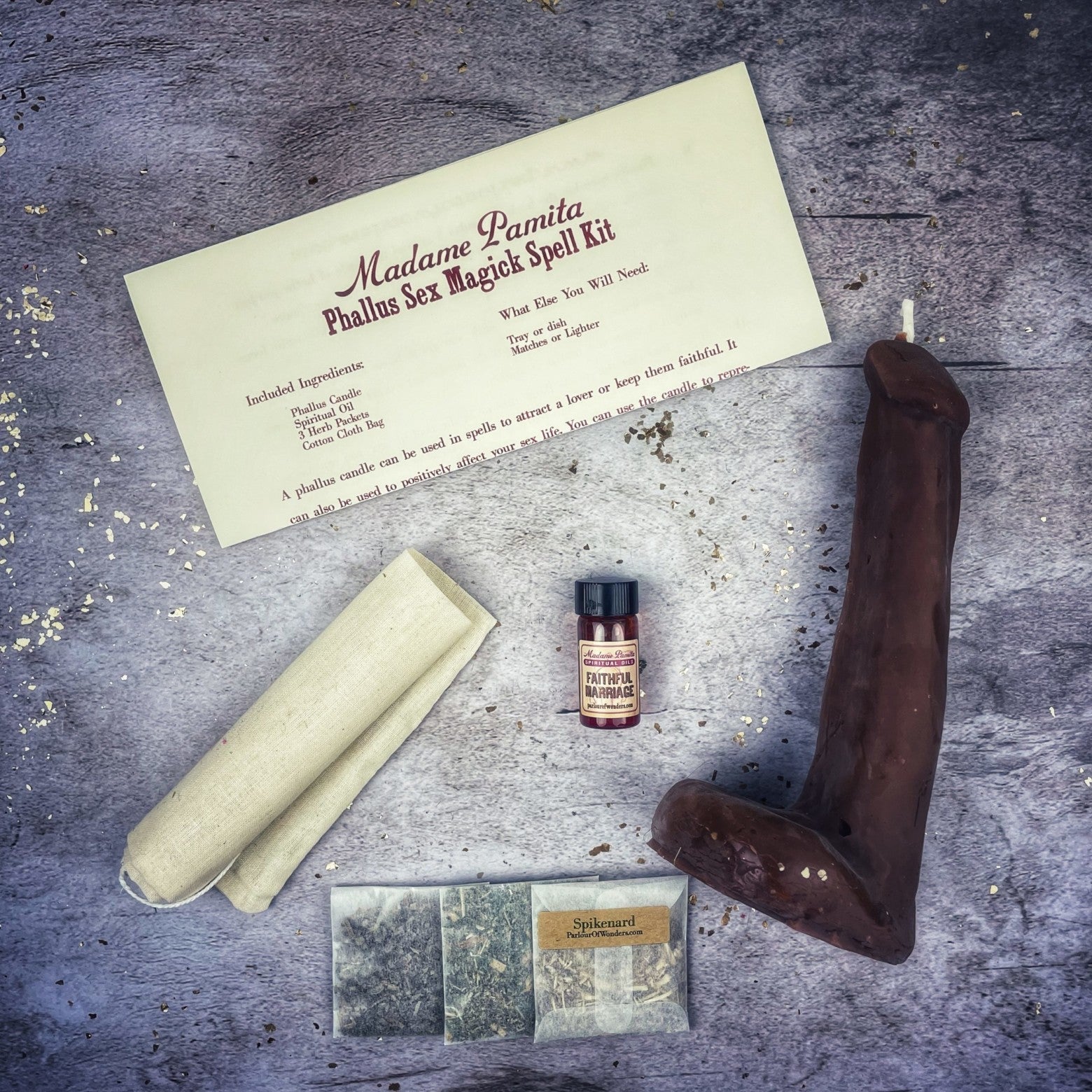 Phallus Sex Magick Candle Spell Kit Parlour of Wonders