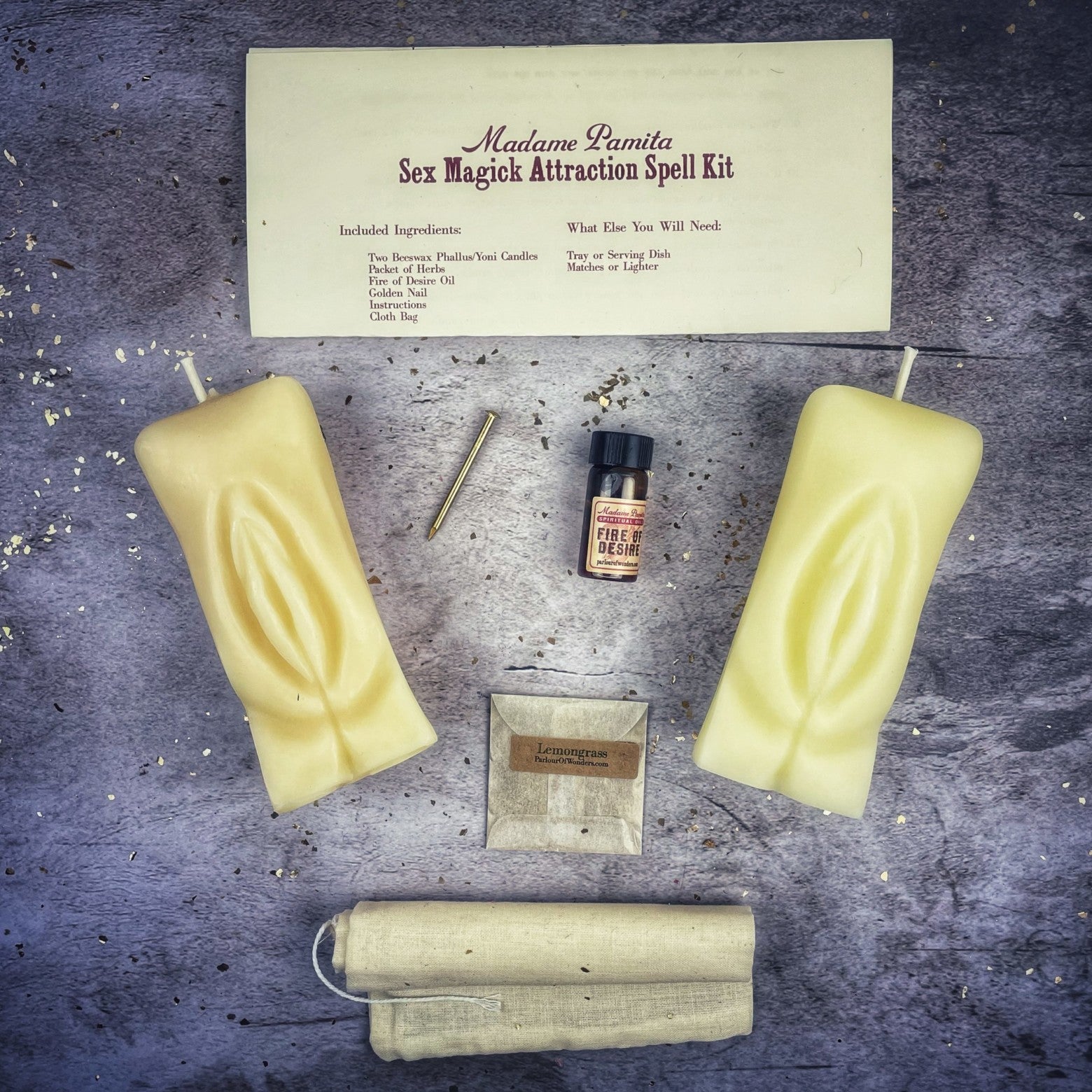 Sex Magick Candle Spell Kit - Yoni/Yoni Parlour of Wonders
