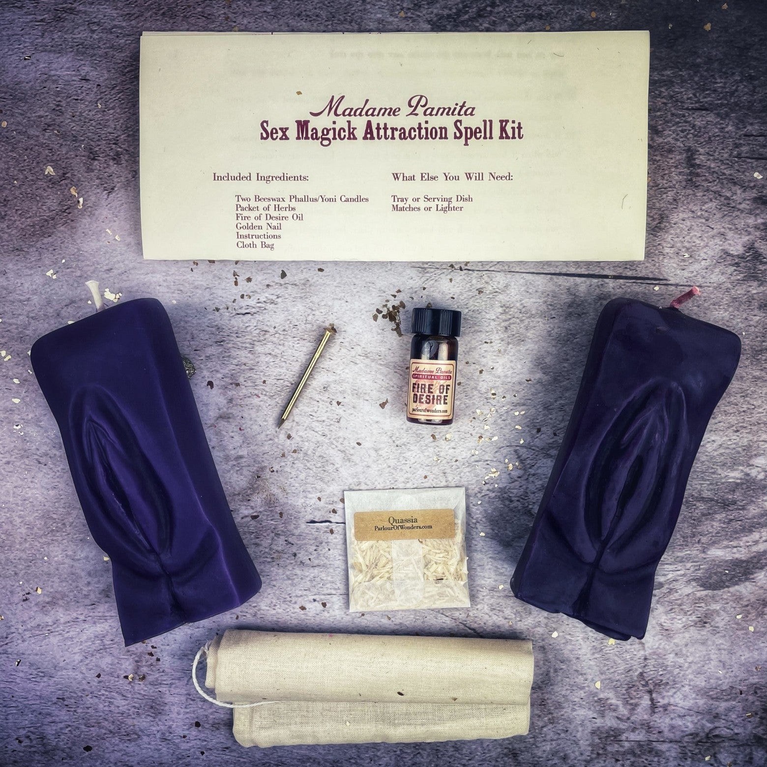 Sex Magick Candle Spell Kit - Yoni/Yoni Parlour of Wonders