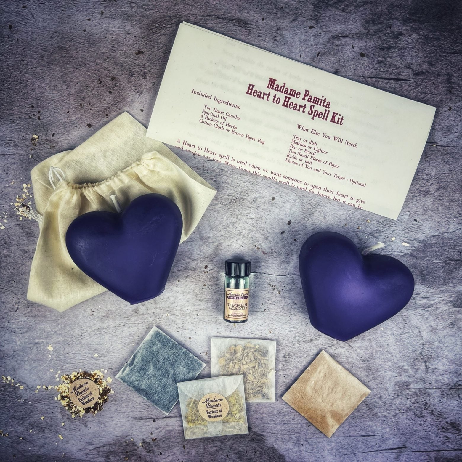 Heart to Heart Candle Spell Kit Parlour of Wonders