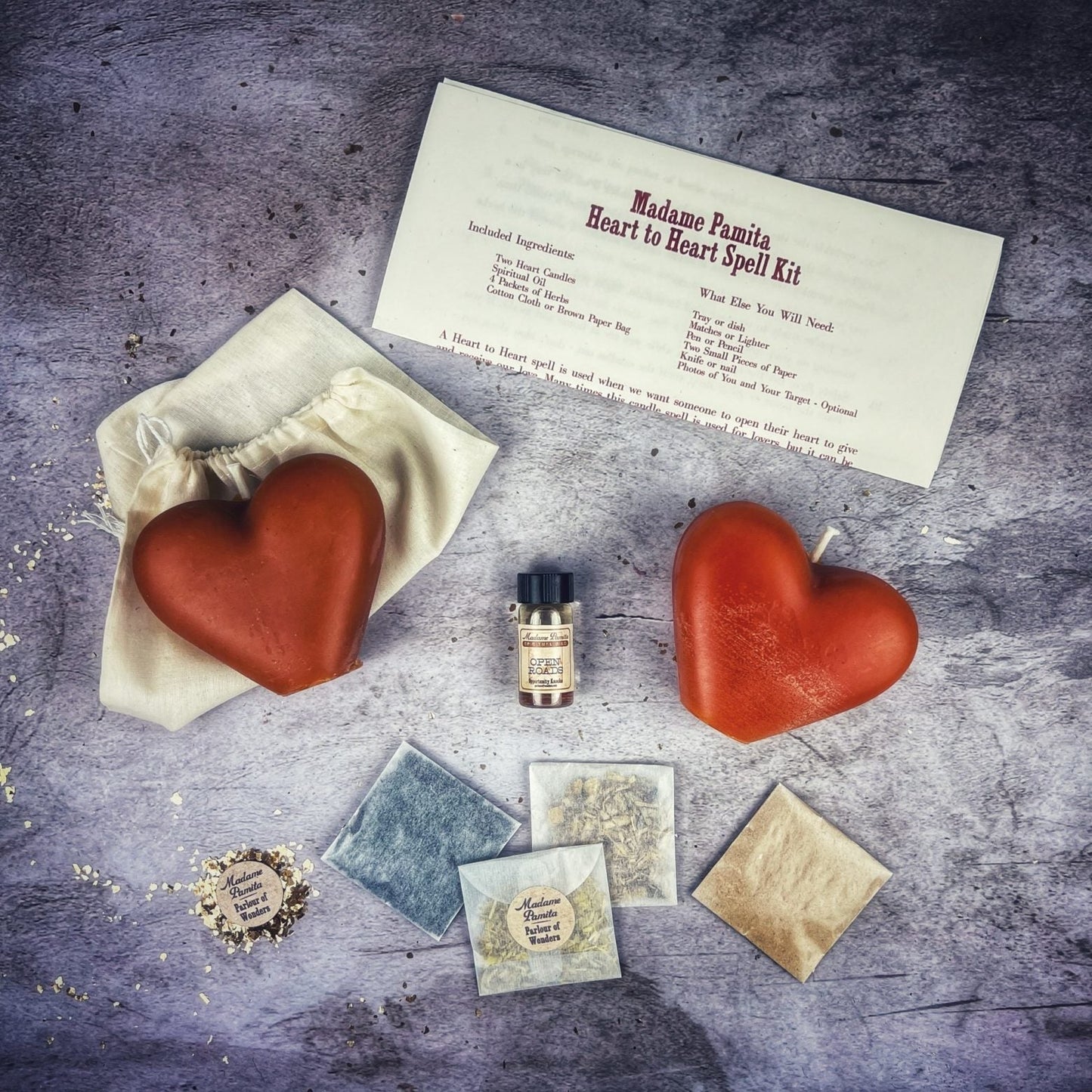 Heart to Heart Candle Spell Kit Parlour of Wonders