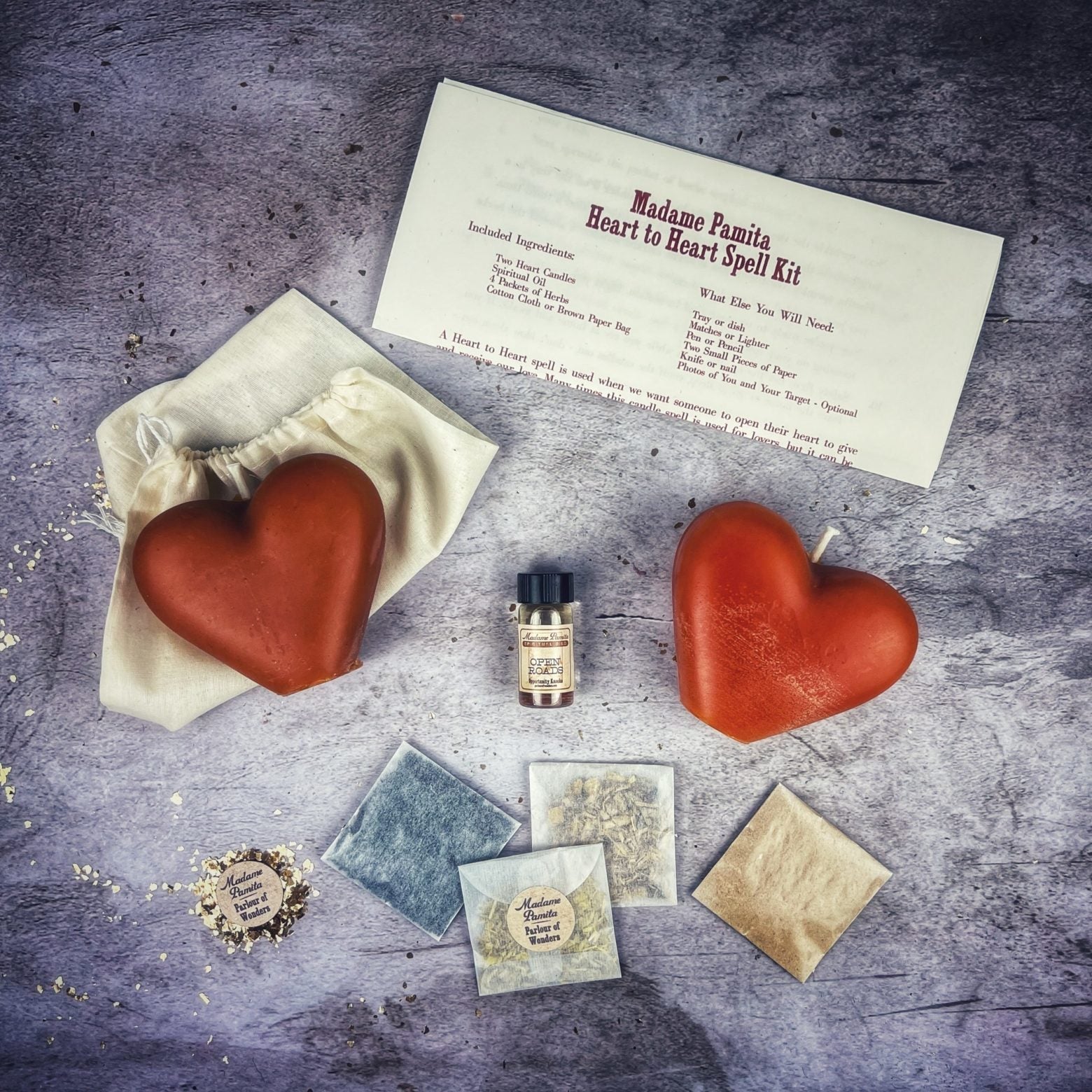 Heart to Heart Candle Spell Kit Parlour of Wonders