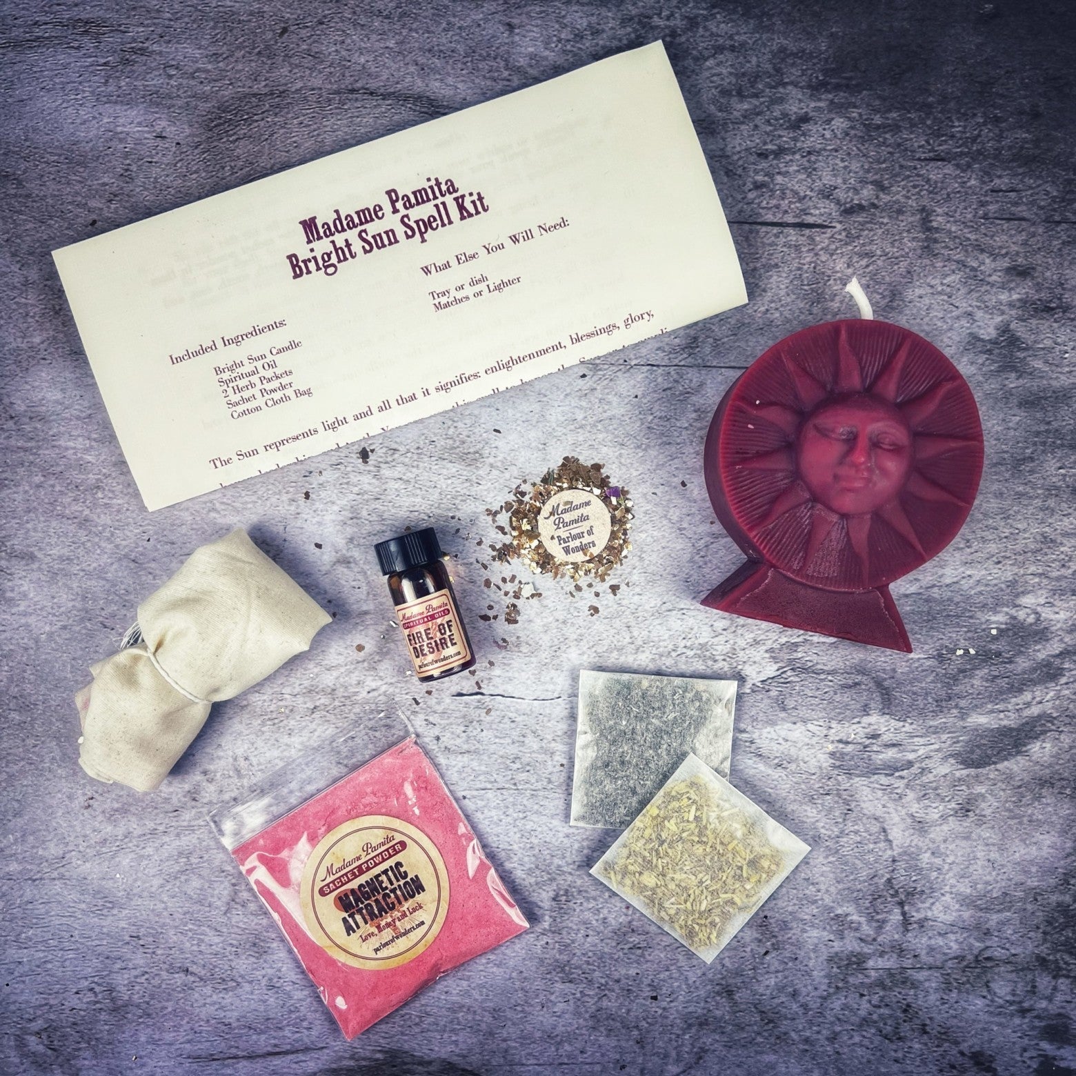 Bright Sun Candle Spell Kit Parlour of Wonders