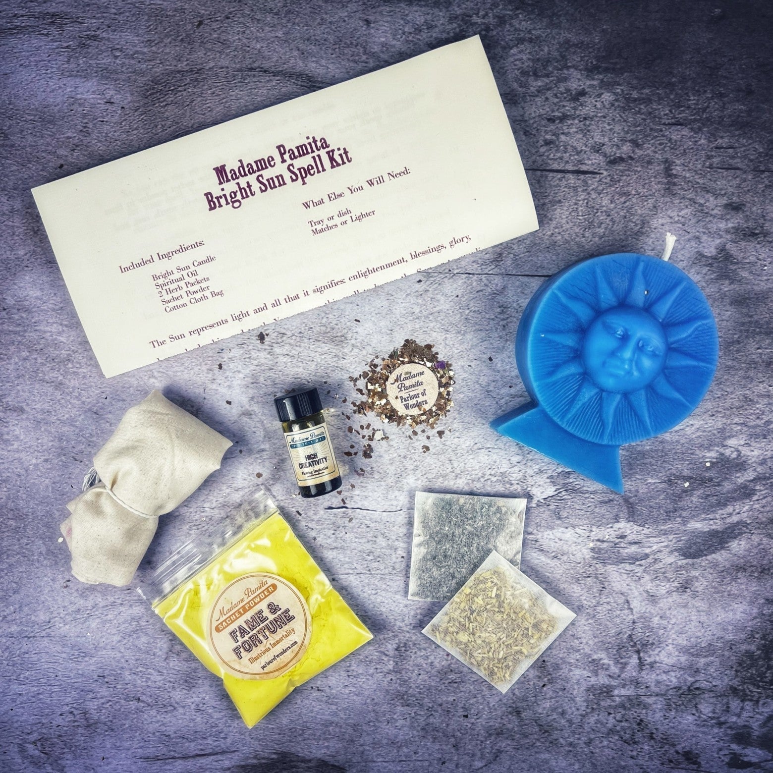 Bright Sun Candle Spell Kit Parlour of Wonders
