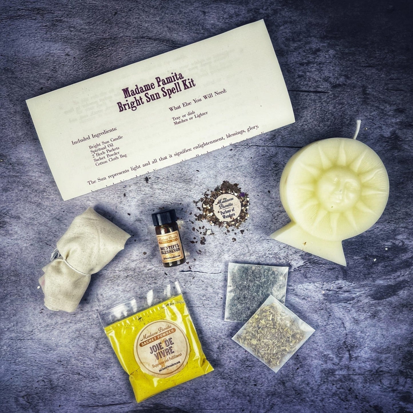Bright Sun Candle Spell Kit Parlour of Wonders