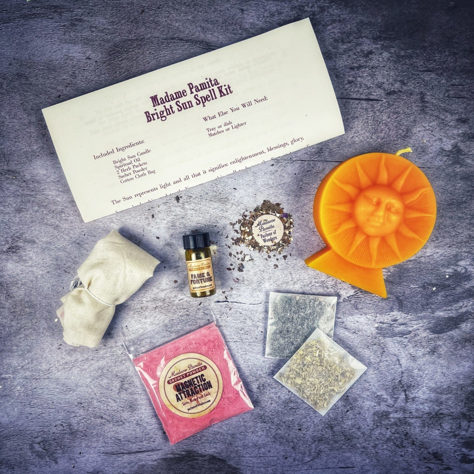 Bright Sun Candle Spell Kit Parlour of Wonders