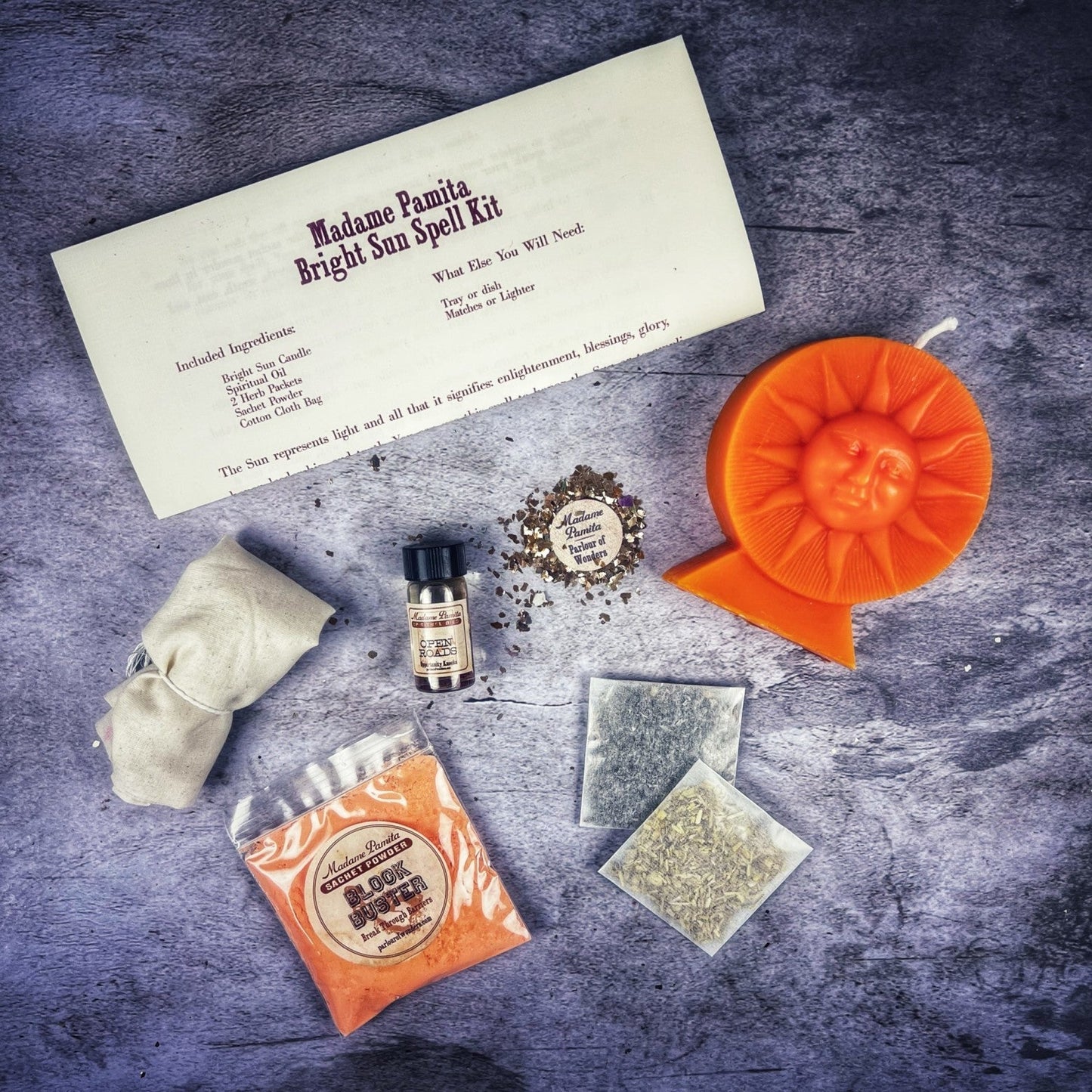 Bright Sun Candle Spell Kit Parlour of Wonders