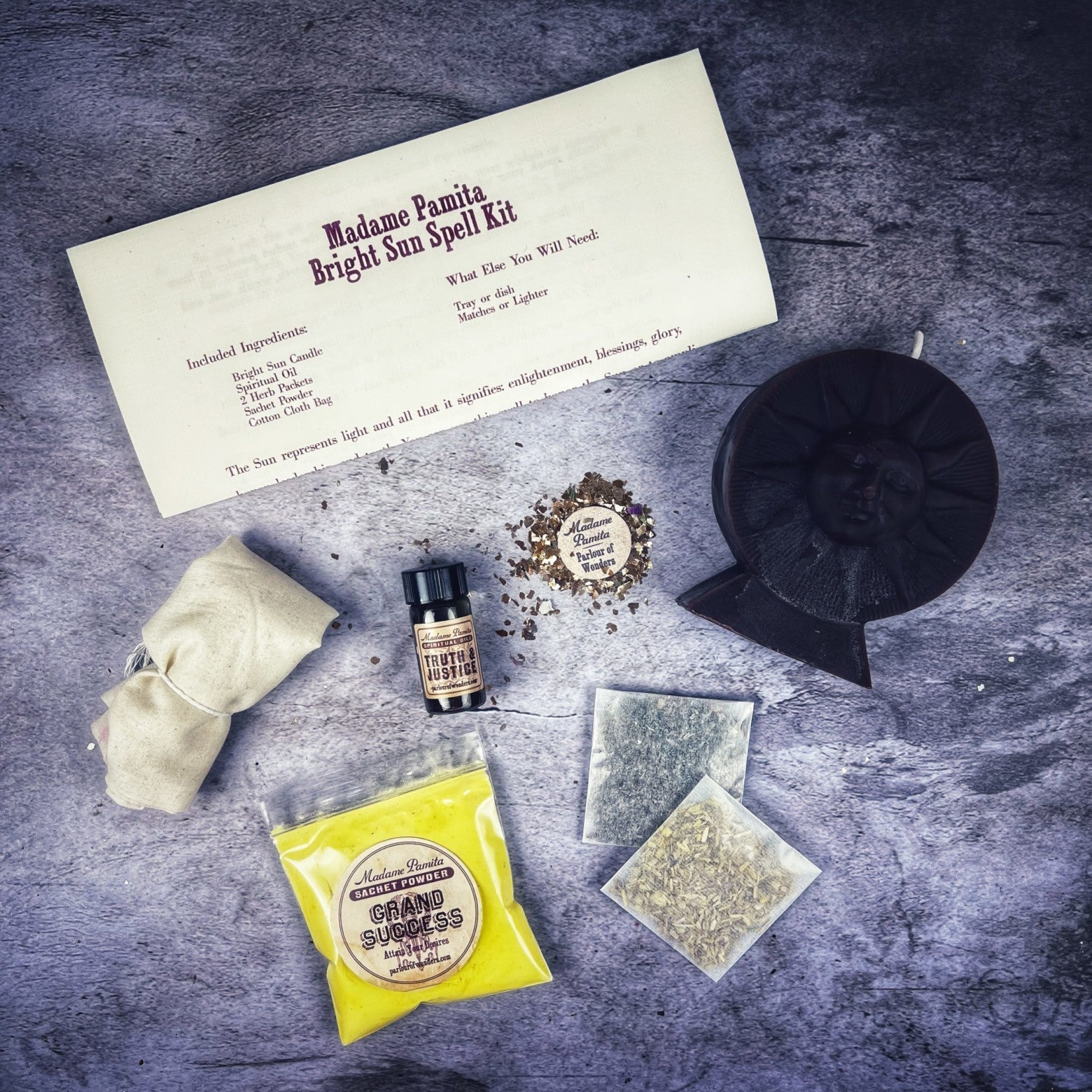 Bright Sun Candle Spell Kit Parlour of Wonders