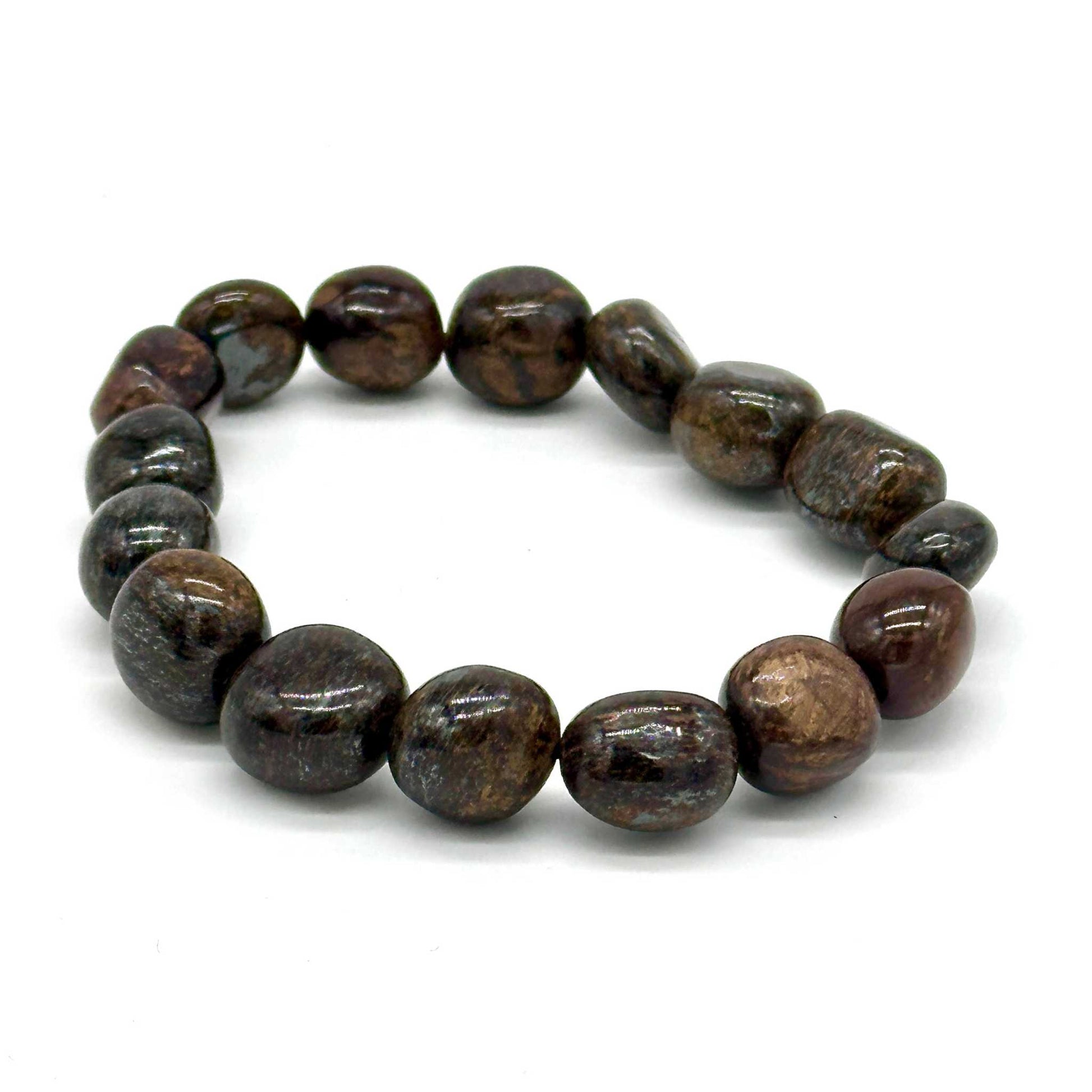 Bronzite Natural Crystal Tumbled Gemstone Energy Stretch Bracelet Sacred Crystals