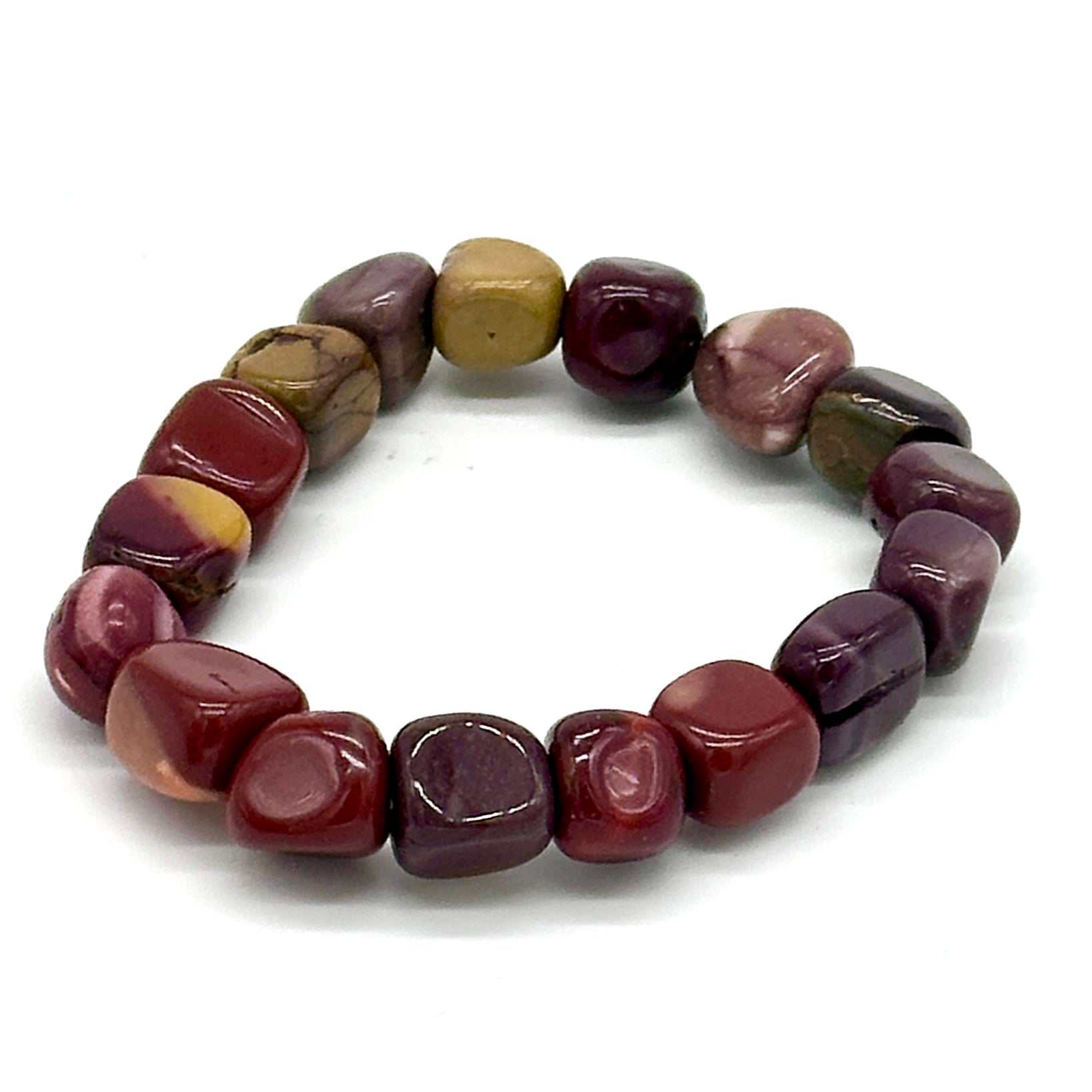 Mookaite Natural Crystal Tumbled Gemstone Energy Stretch Bracelet Sacred Crystals