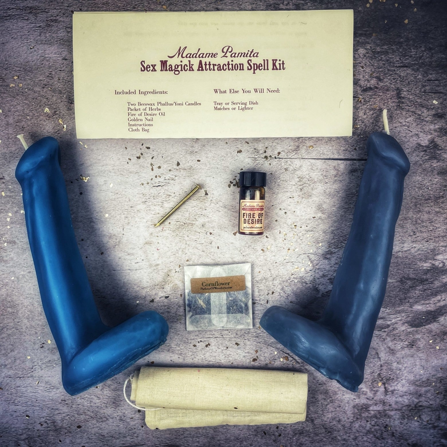 Sex Magick Candle Spell Kit - Phallus/Phallus Parlour of Wonders