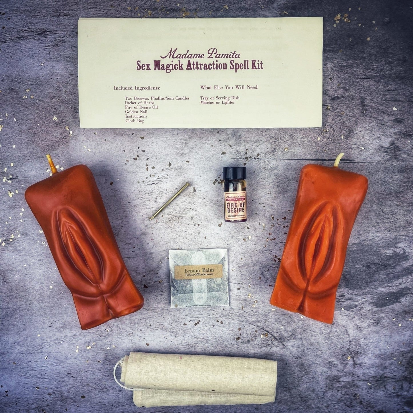 Sex Magick Candle Spell Kit - Yoni/Yoni Parlour of Wonders