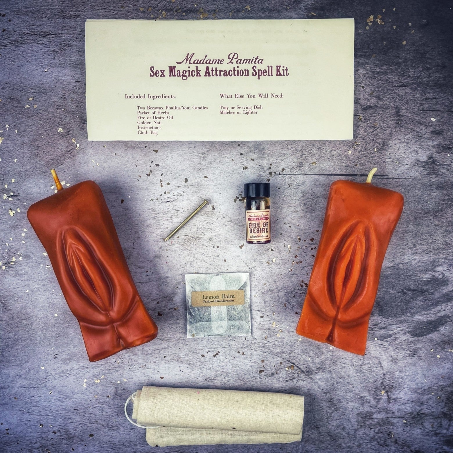 Sex Magick Candle Spell Kit - Yoni/Yoni Parlour of Wonders