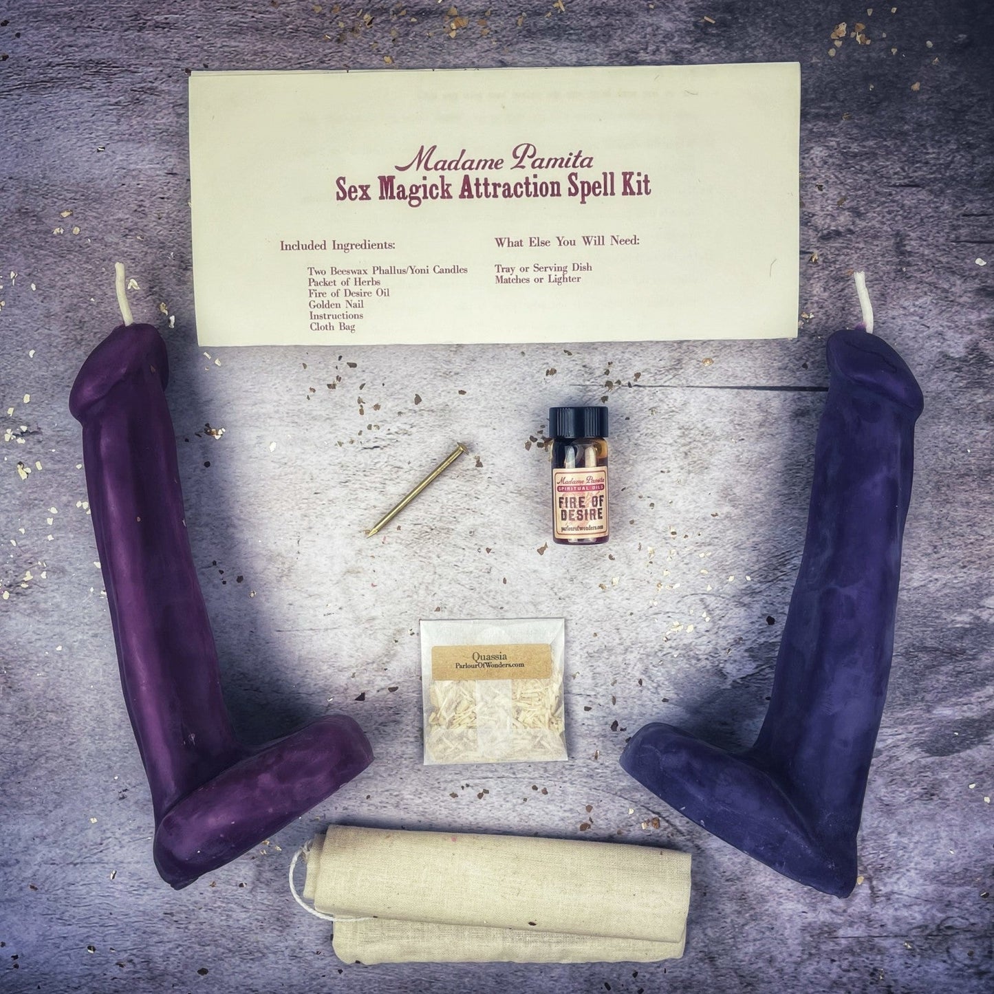 Sex Magick Candle Spell Kit - Phallus/Phallus Parlour of Wonders