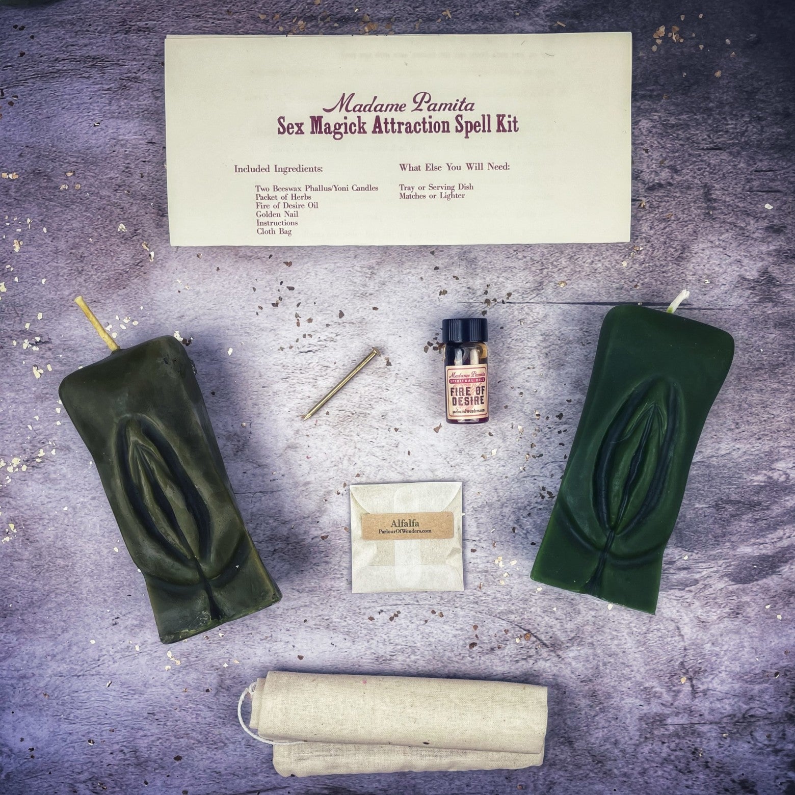 Sex Magick Candle Spell Kit - Yoni/Yoni Parlour of Wonders