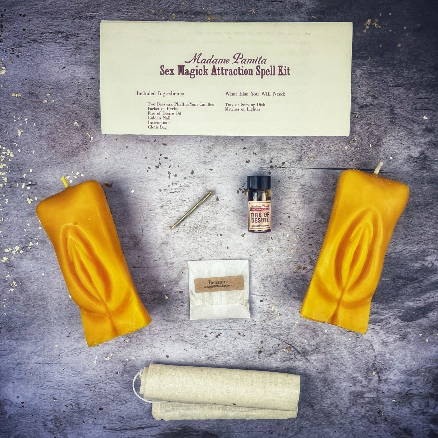 Sex Magick Candle Spell Kit - Yoni/Yoni Parlour of Wonders