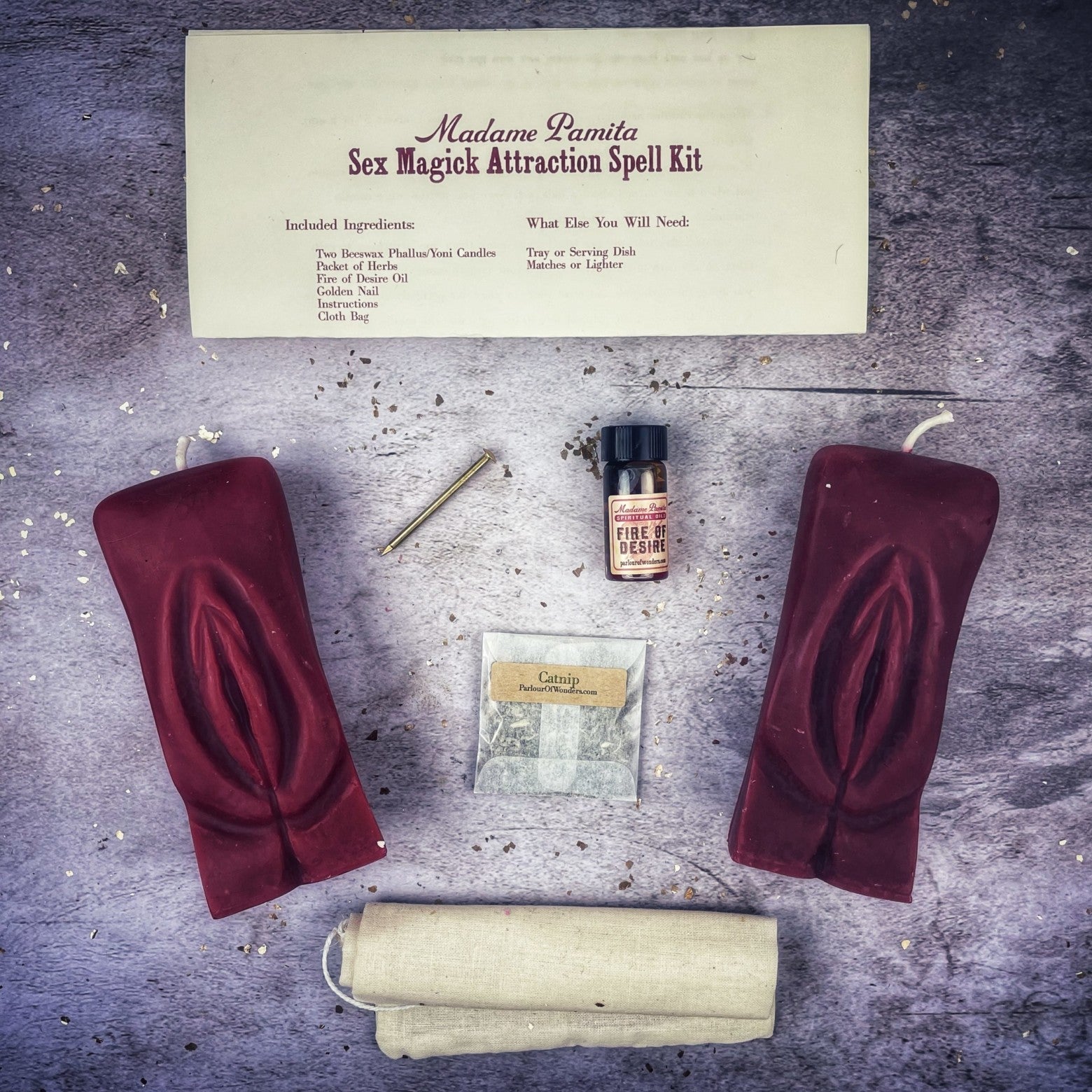 Sex Magick Candle Spell Kit - Yoni/Yoni Parlour of Wonders
