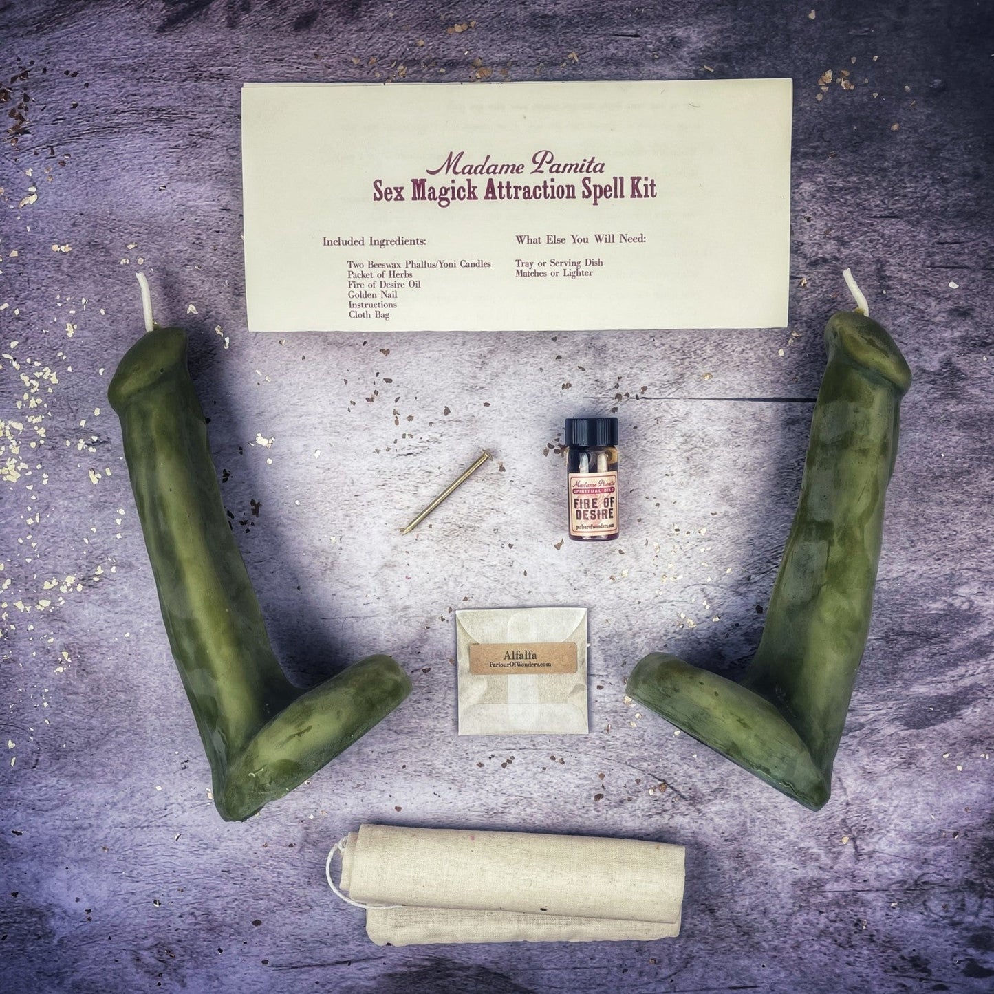 Sex Magick Candle Spell Kit - Phallus/Phallus Parlour of Wonders