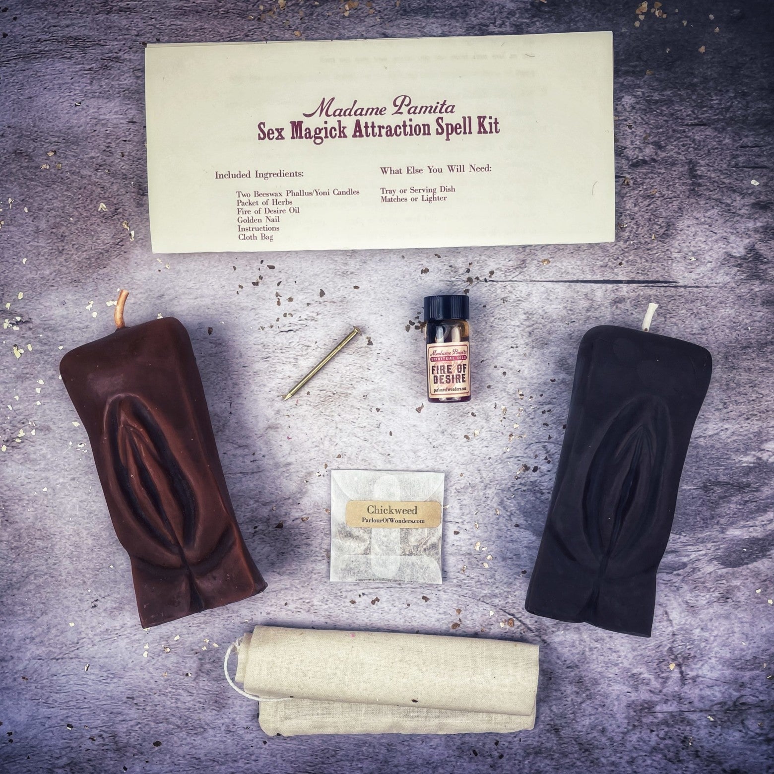 Sex Magick Candle Spell Kit - Yoni/Yoni Parlour of Wonders
